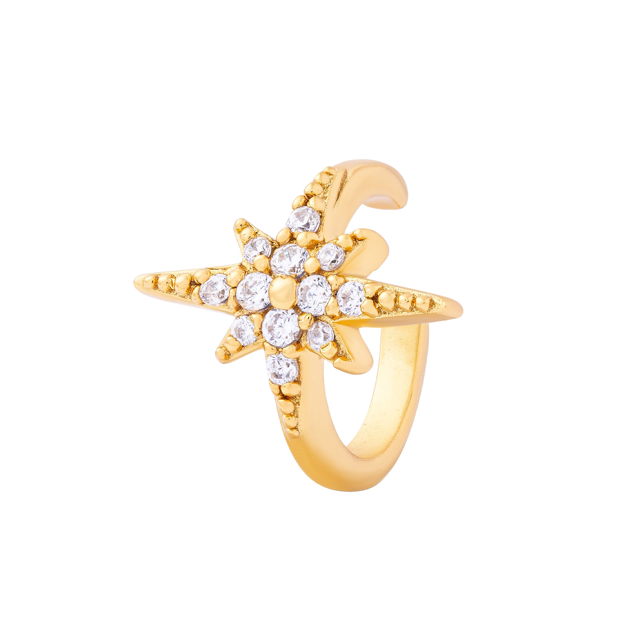Starburst Ear Cuff Gold