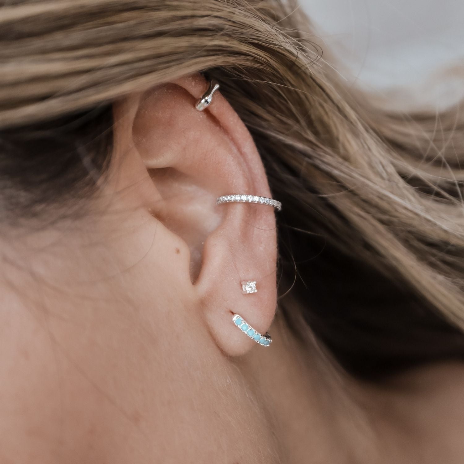 Sparkle Ear Cuff Silver