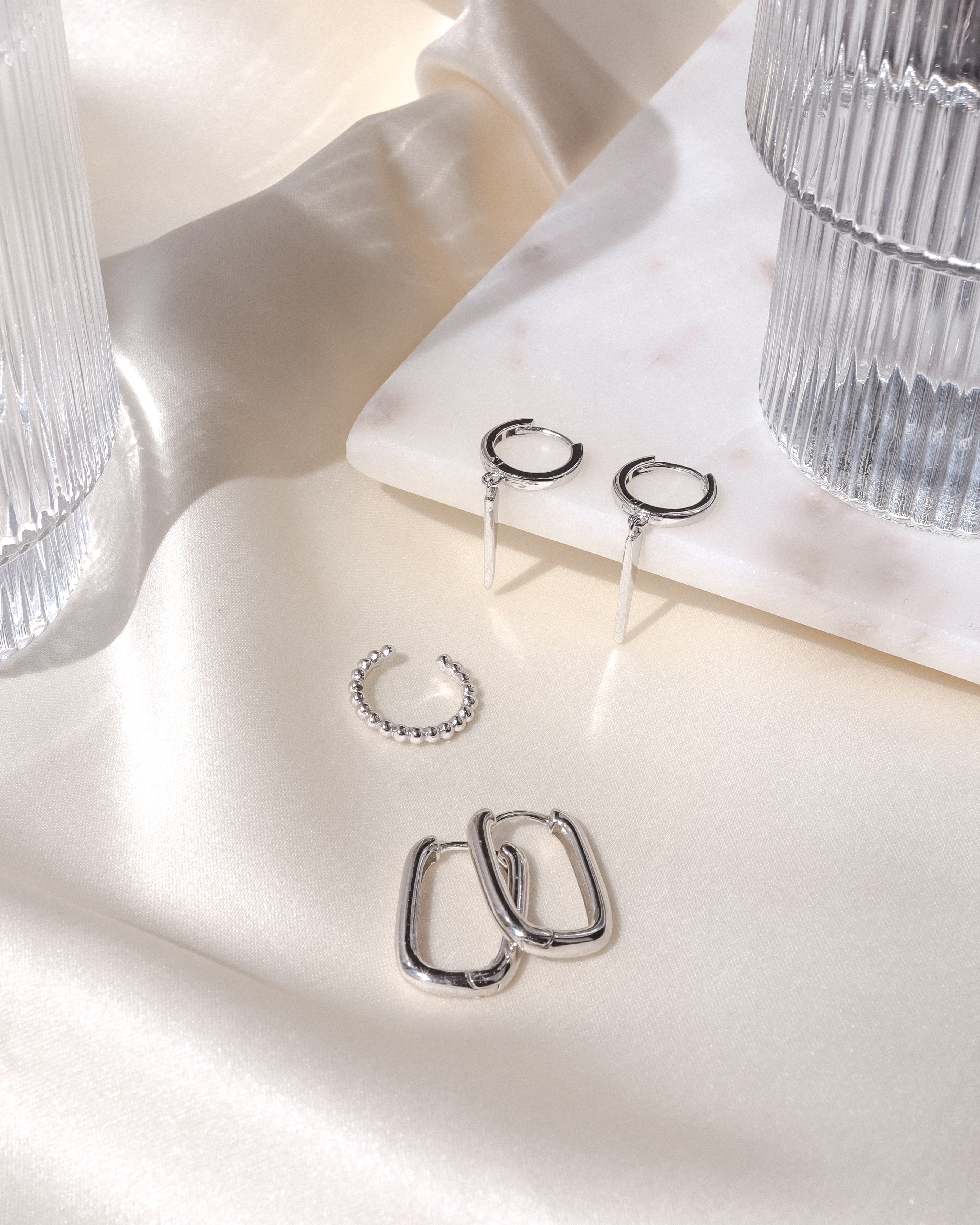 Oval Hoops Silver