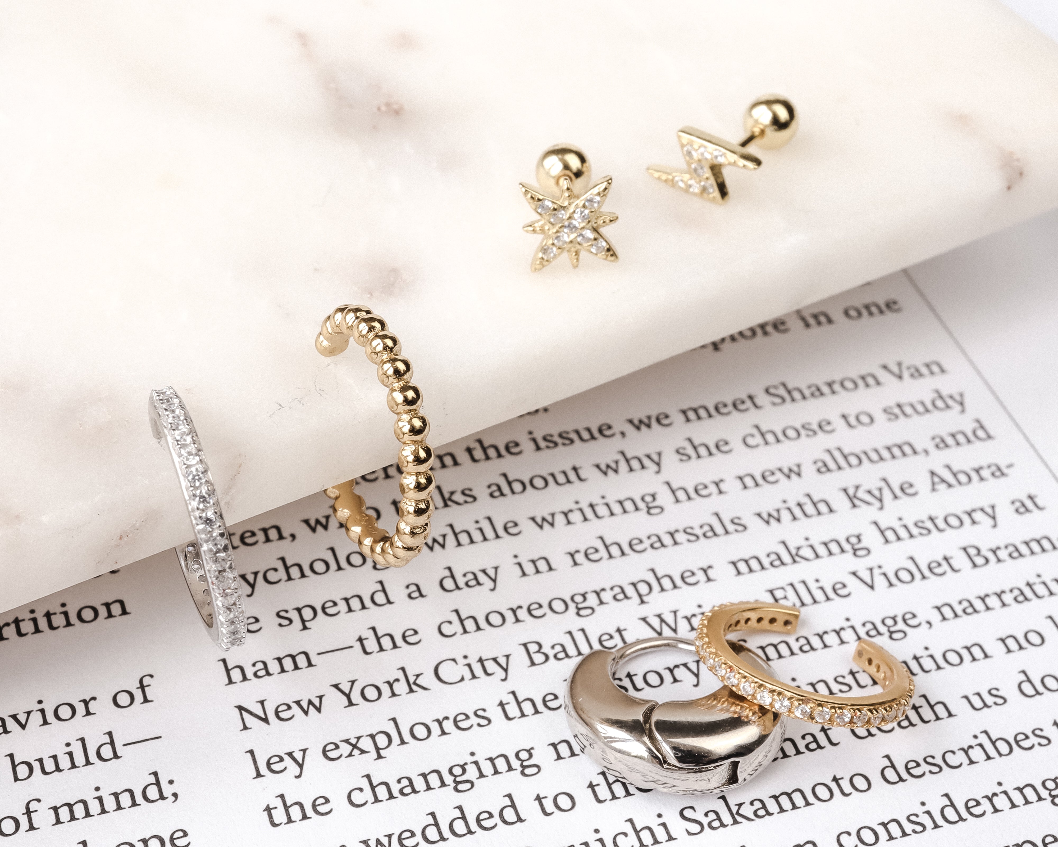 Sparkle Ear Cuff Gold