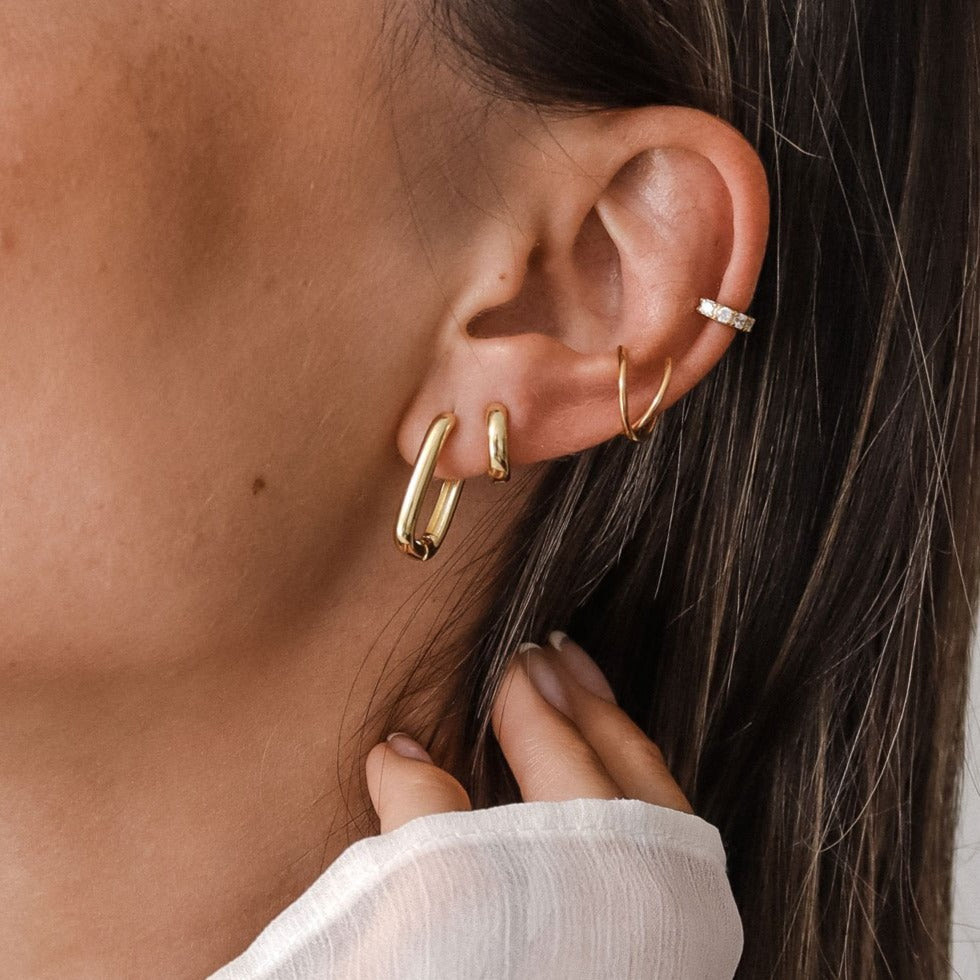 Chunky Huggie Hoops Gold
