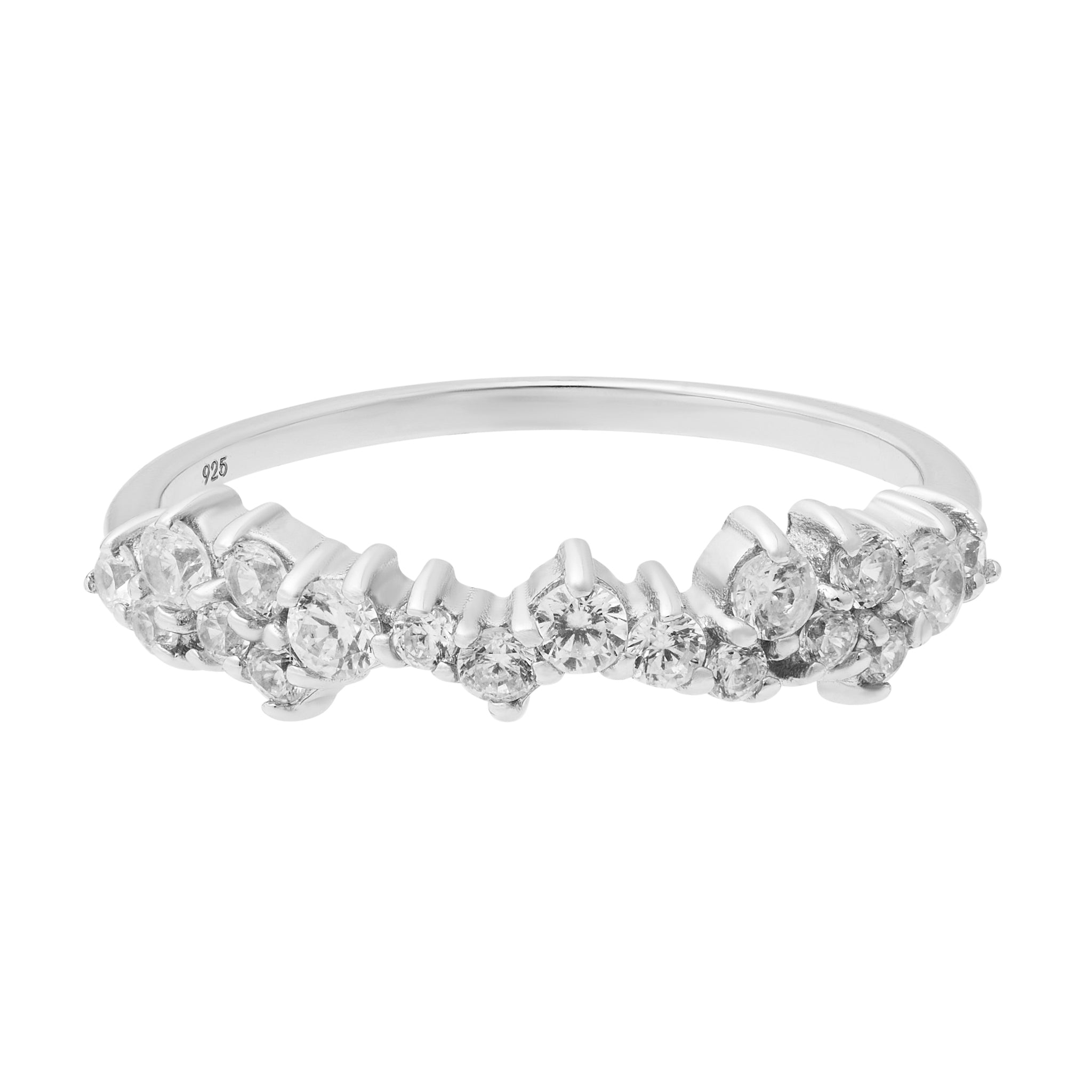 Cluster Sparkle Ring - Silver
