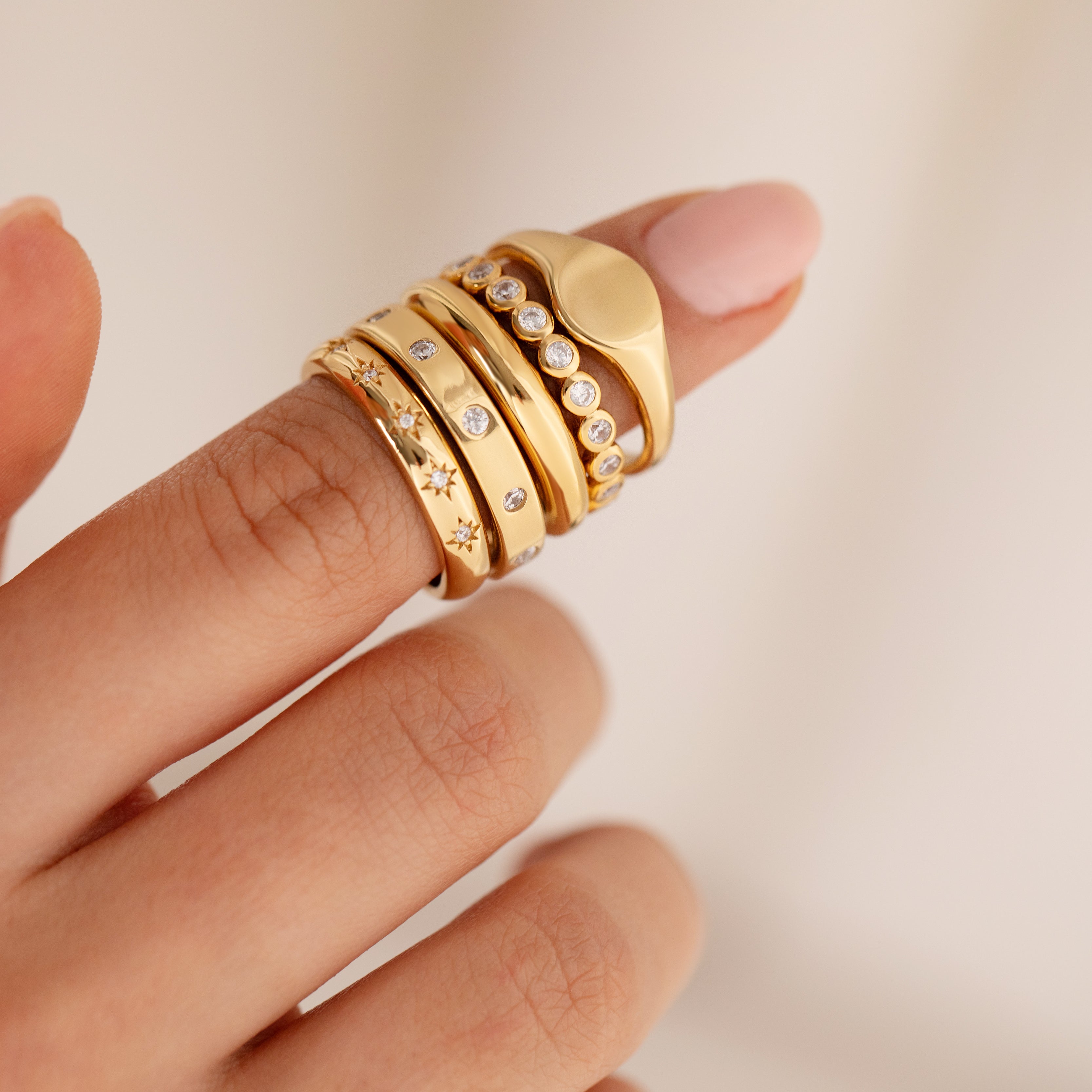 Sparkle Band Ring - Gold