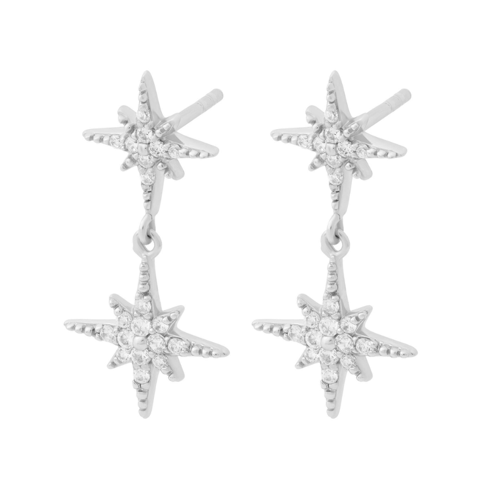 Starburst Cascade Studs Silver