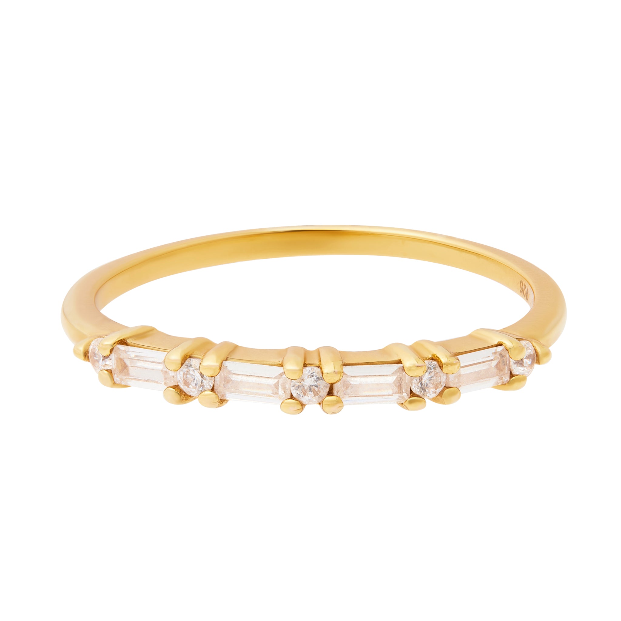 Skinny Baguette Ring - Gold