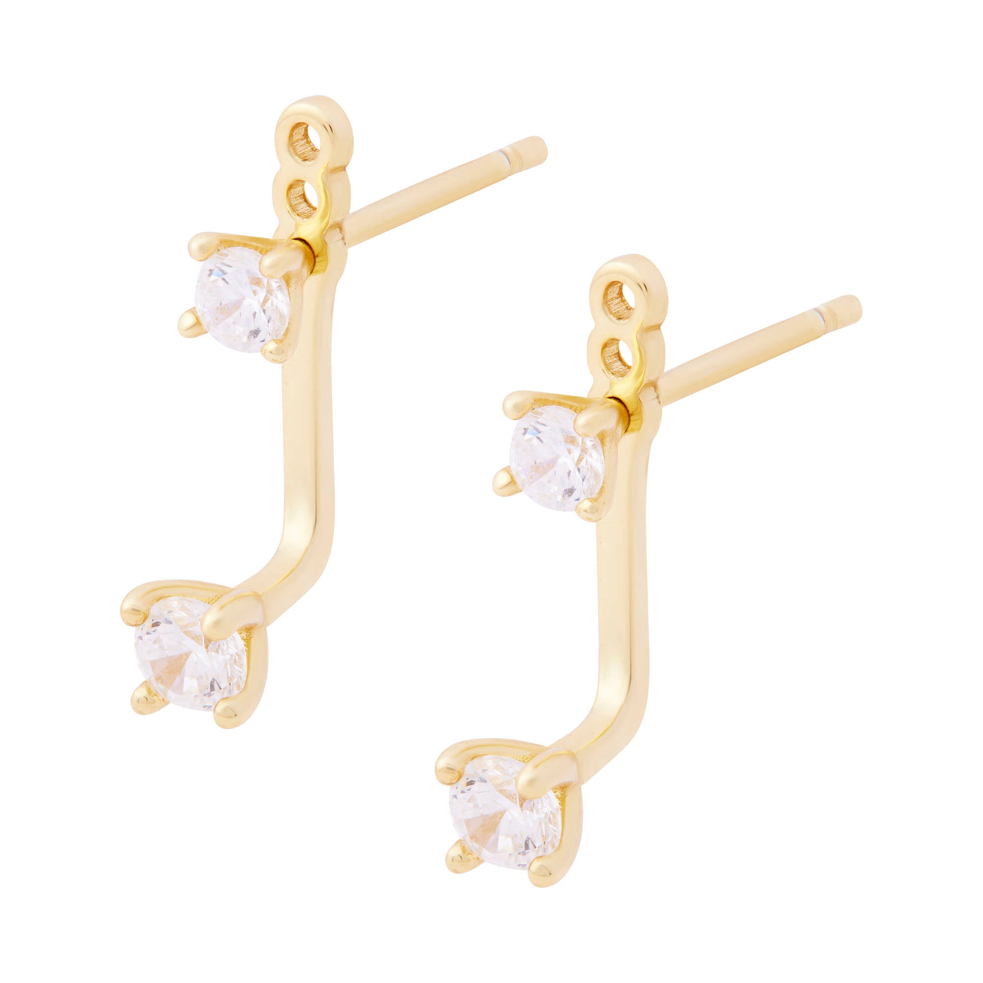 Crystal Ear Jacket Gold