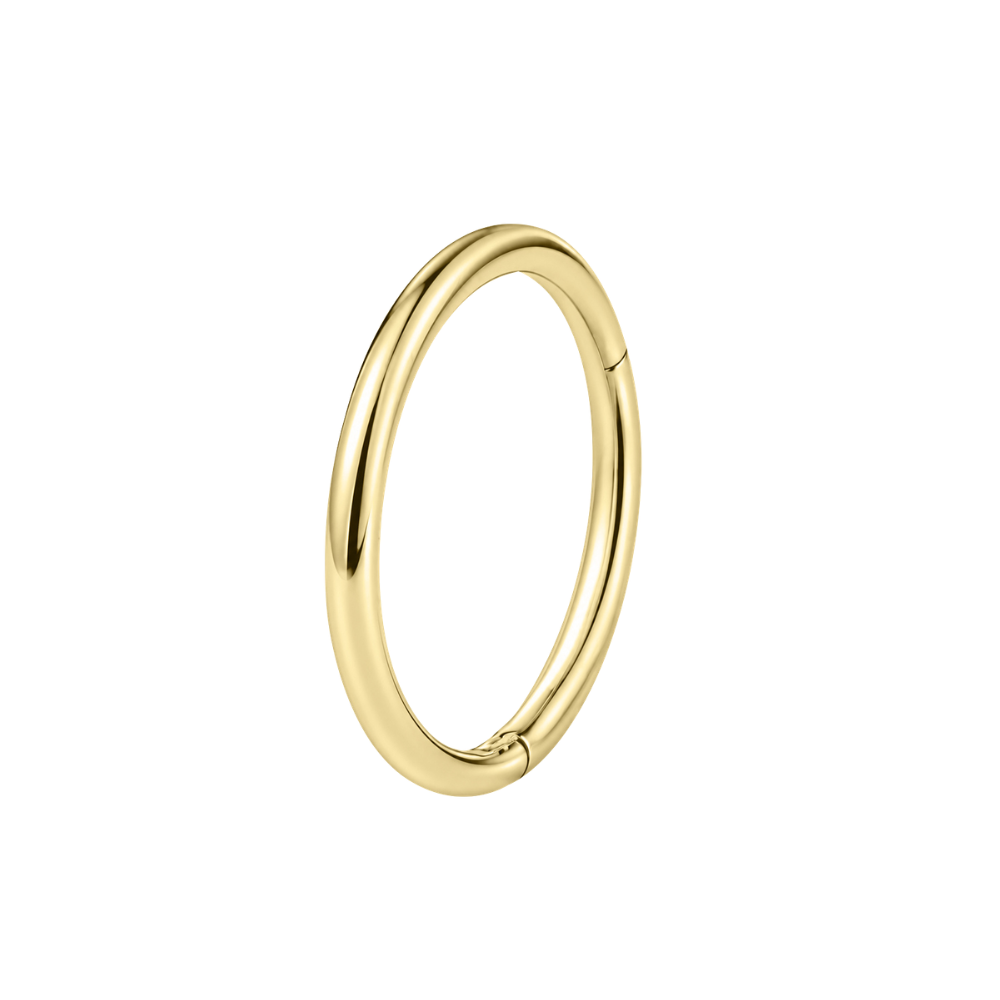 14K Solid Gold Seamless Cartilage Hoop 6-12MM
