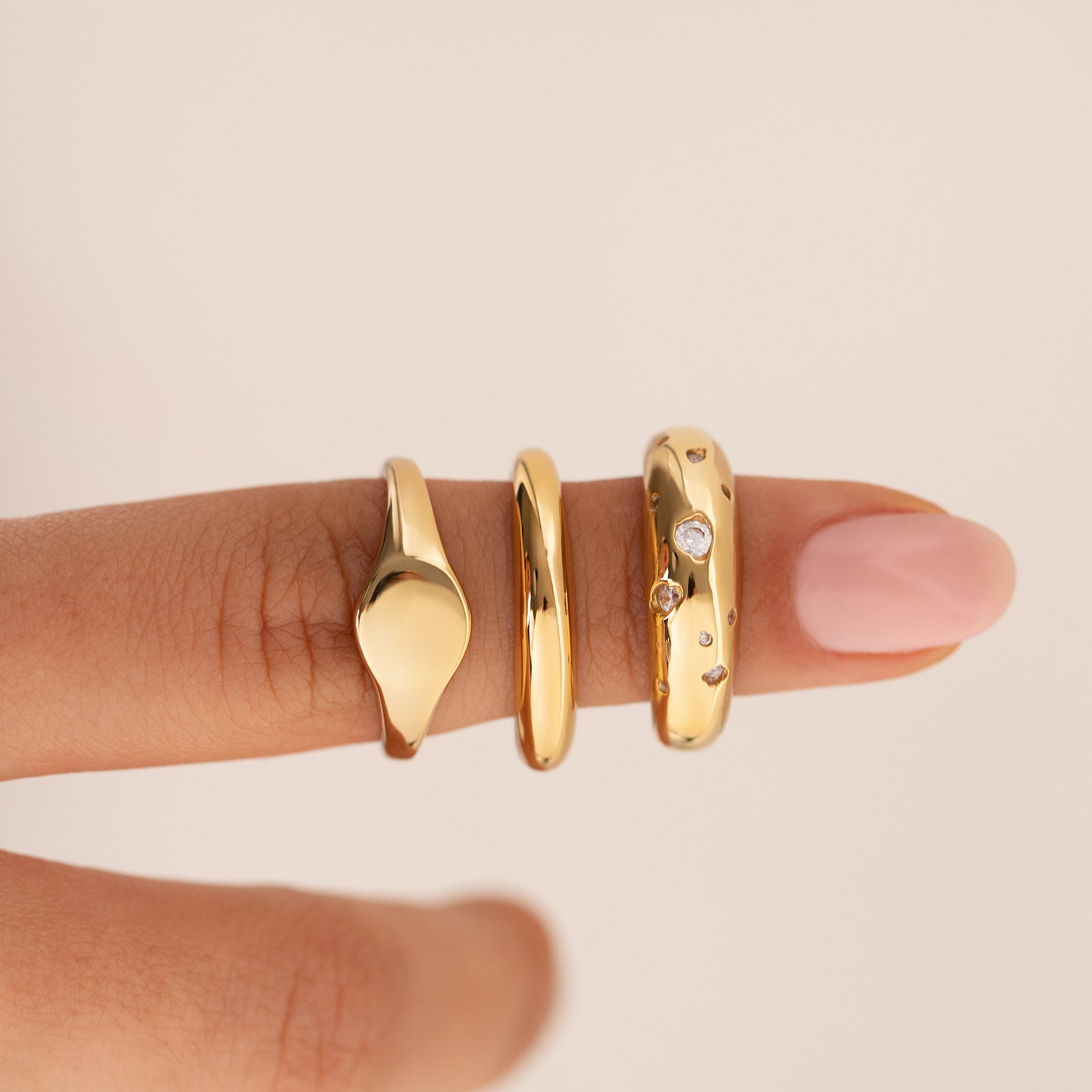 Mini Dome Ring - Gold