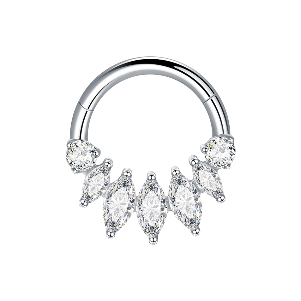 Marquise Luxe Cartilage Hoop Silver 8mm