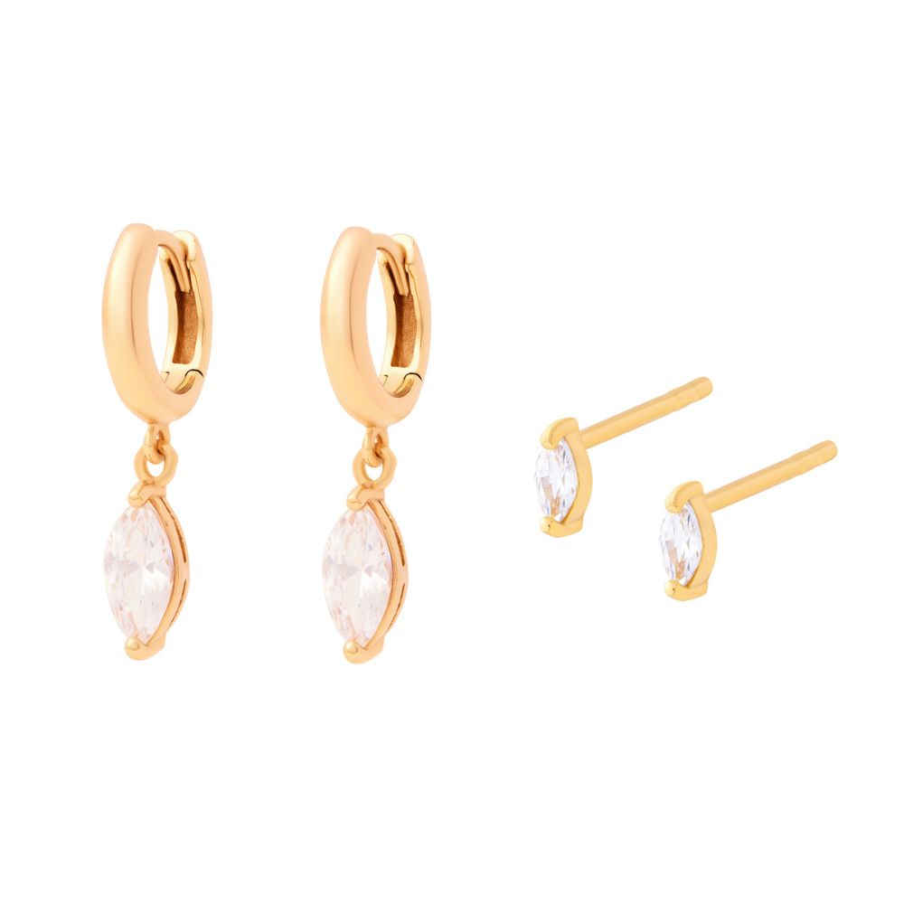 Marquise Duo Stacking Set - Gold