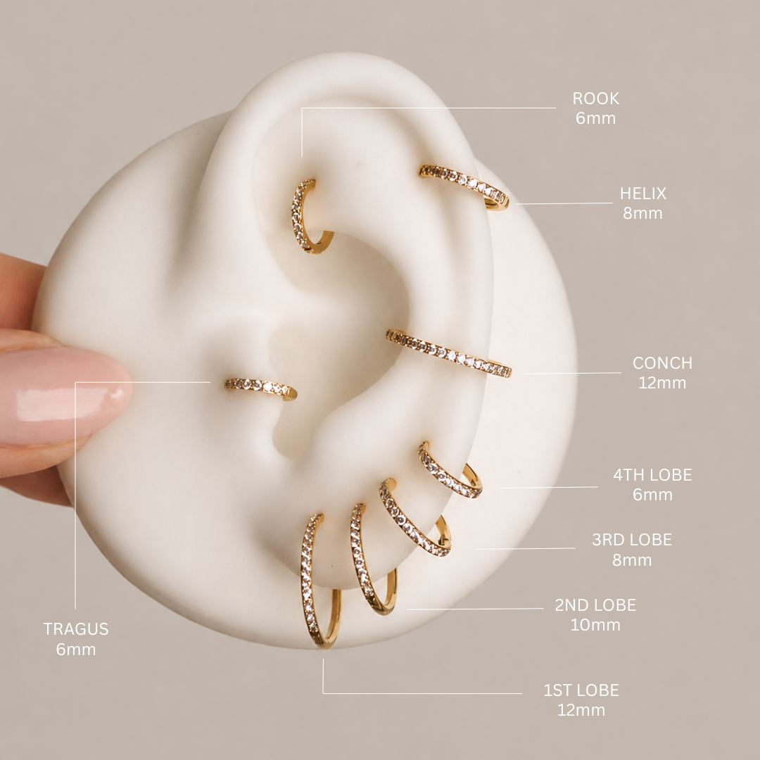 Sparkle Clicker Hoop Gold 6-12MM