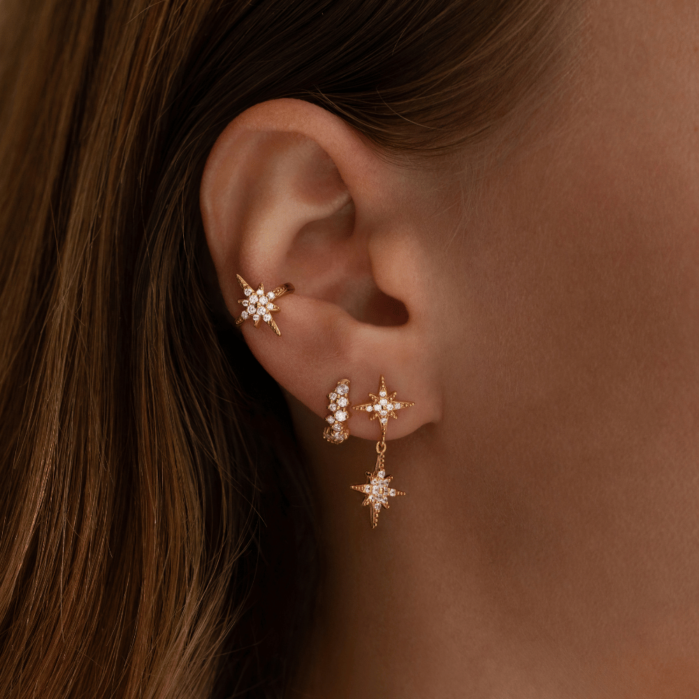 Starburst Cascade Studs Silver