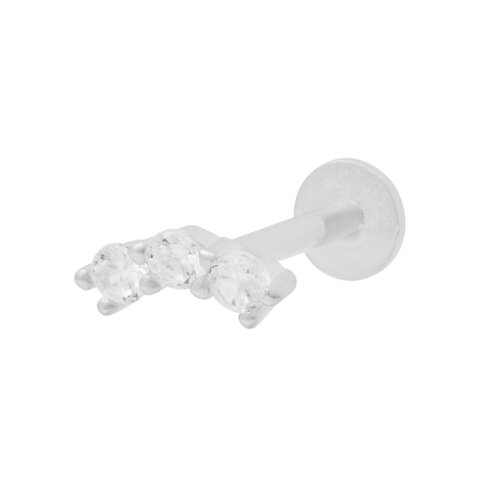 Mini Sparkle Climber Labret Silver
