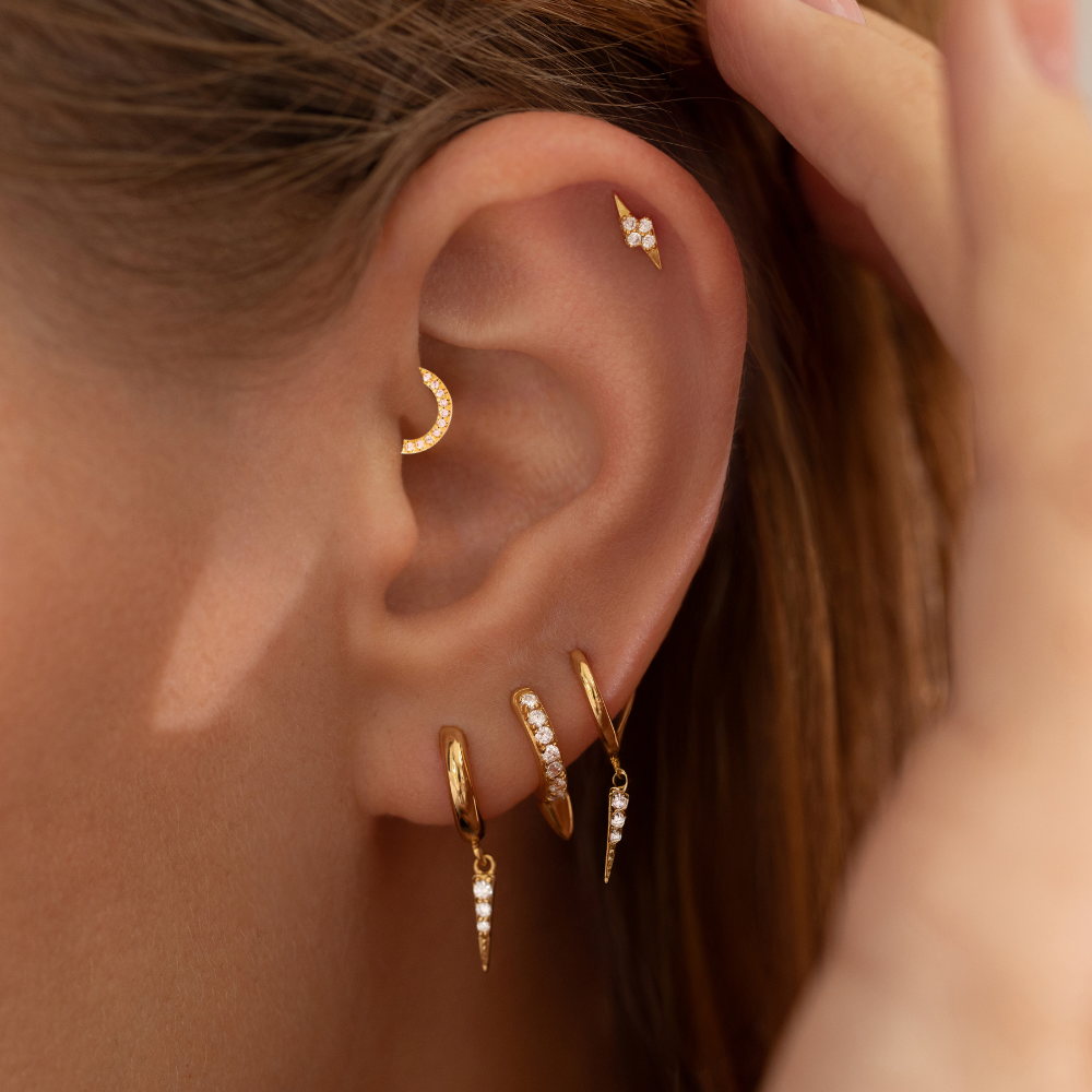 Adorned Hoop Gold