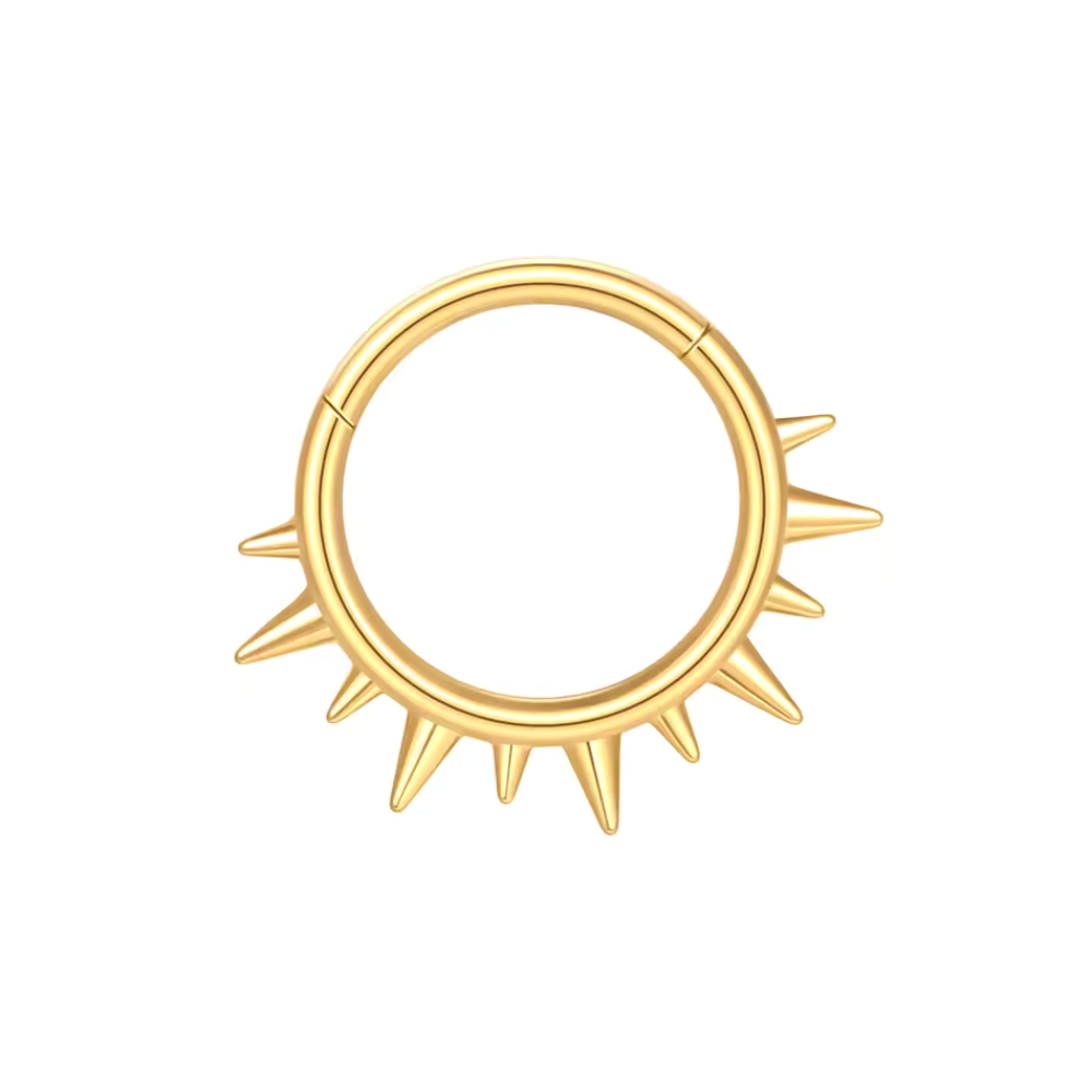 Spiked Cartilage Hoop Gold 8-10mm