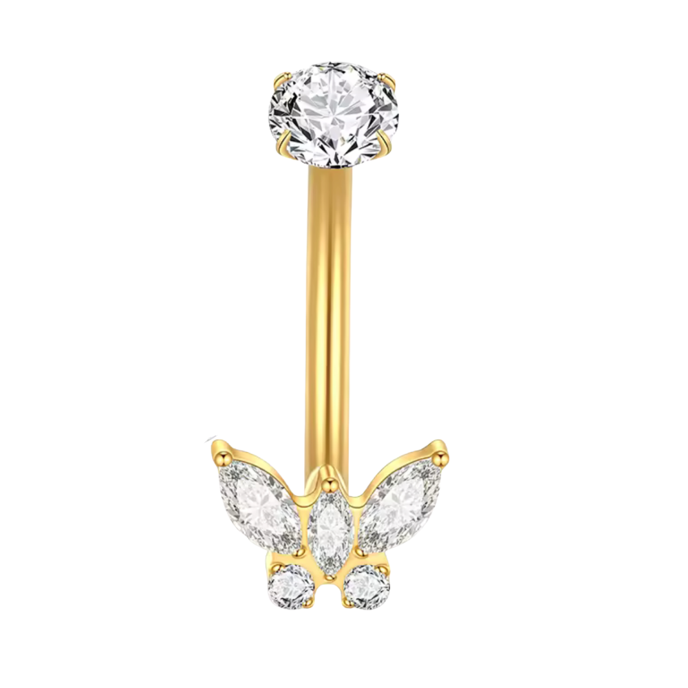 Butterfly Belly Bar - Gold