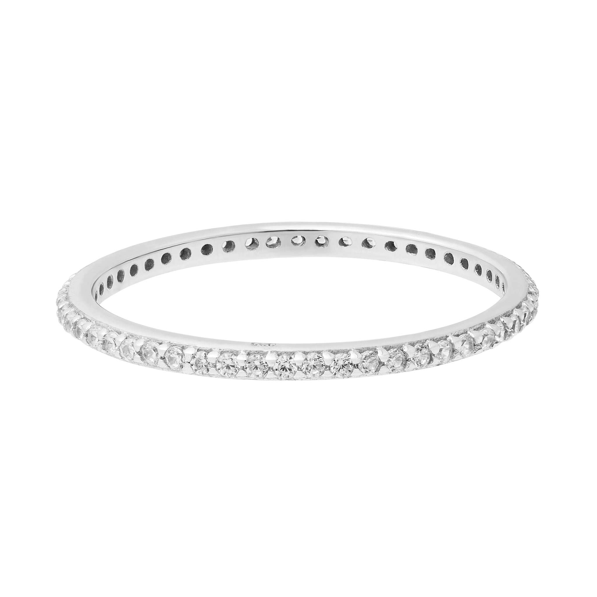 Halo Stacking Ring - Silver