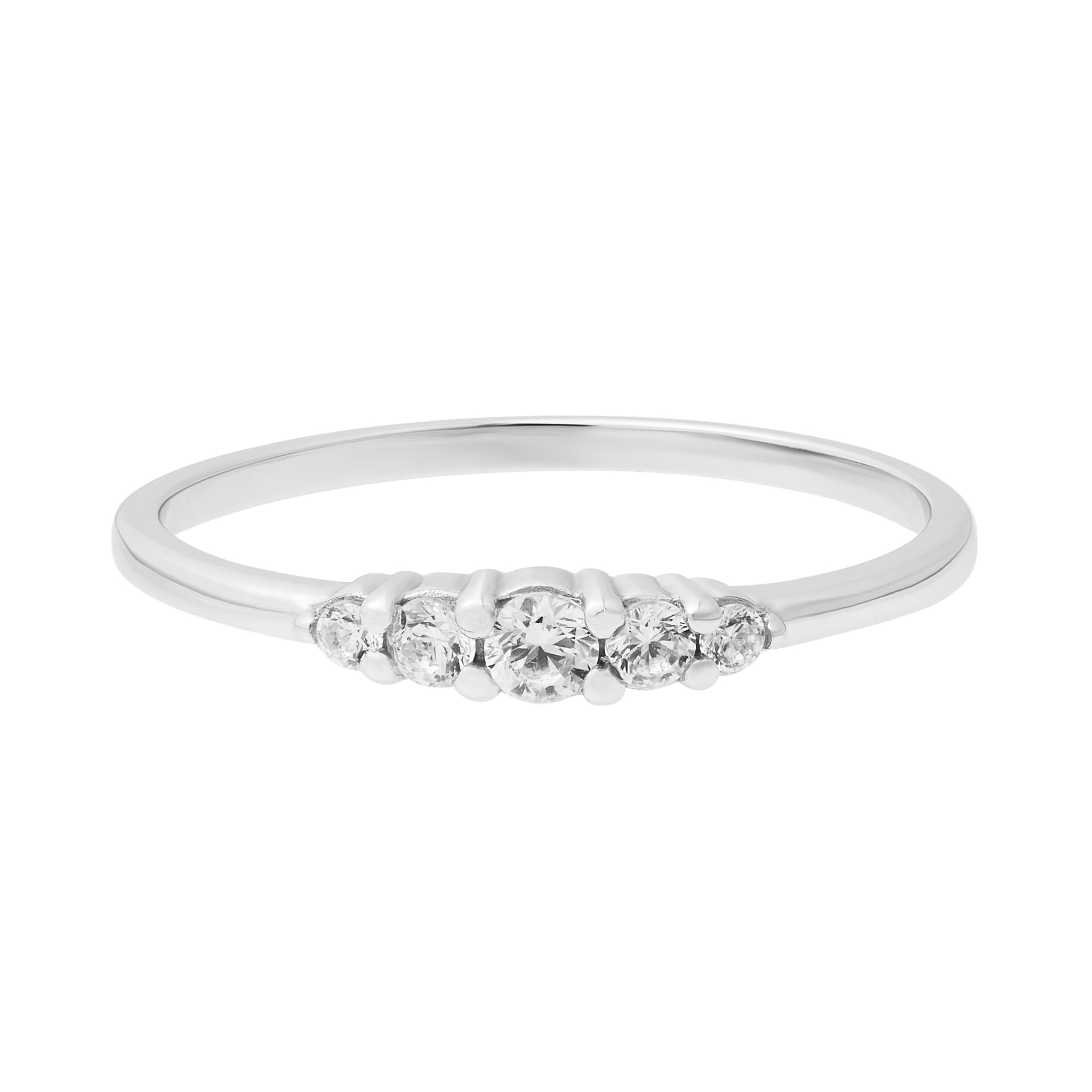 Dainty Sparkle Ring - Silver