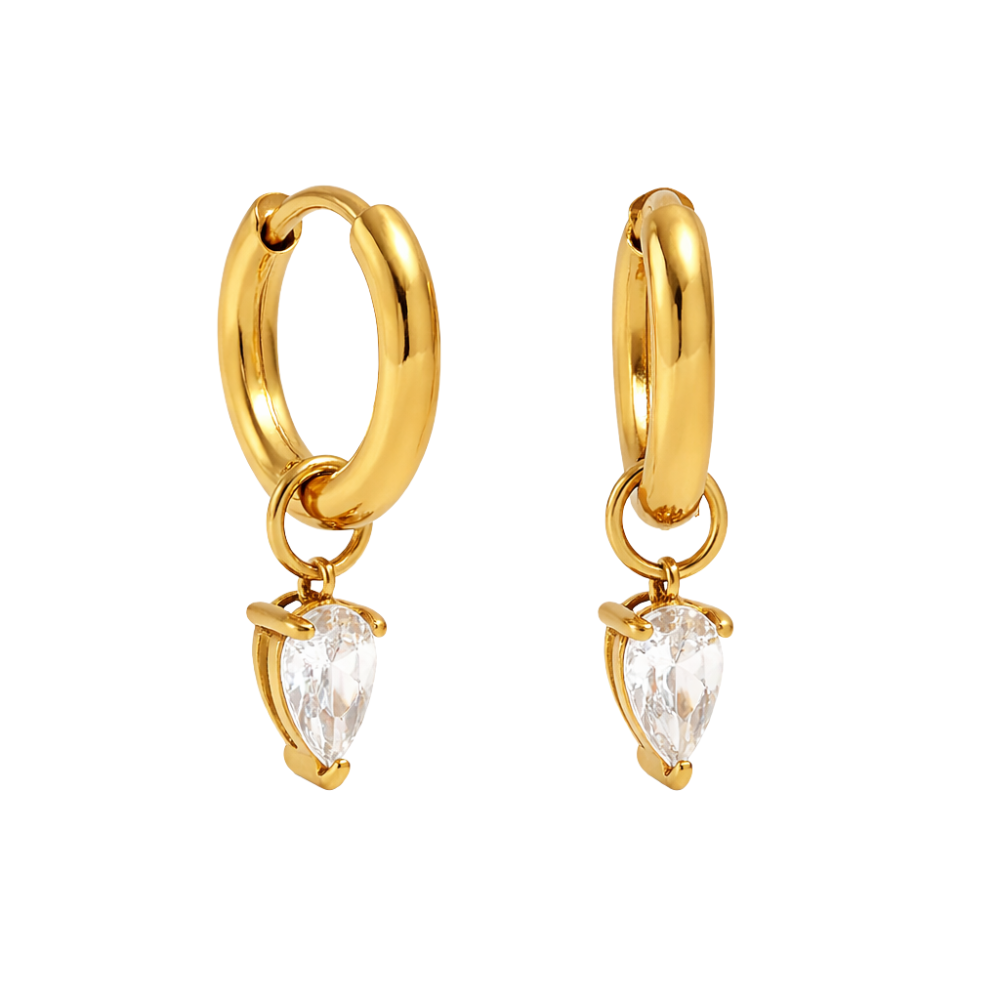 Teardrop Huggies Gold