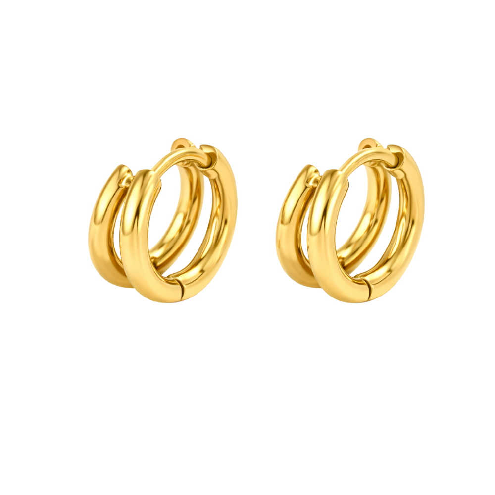 Ilusion Split Hoops Gold