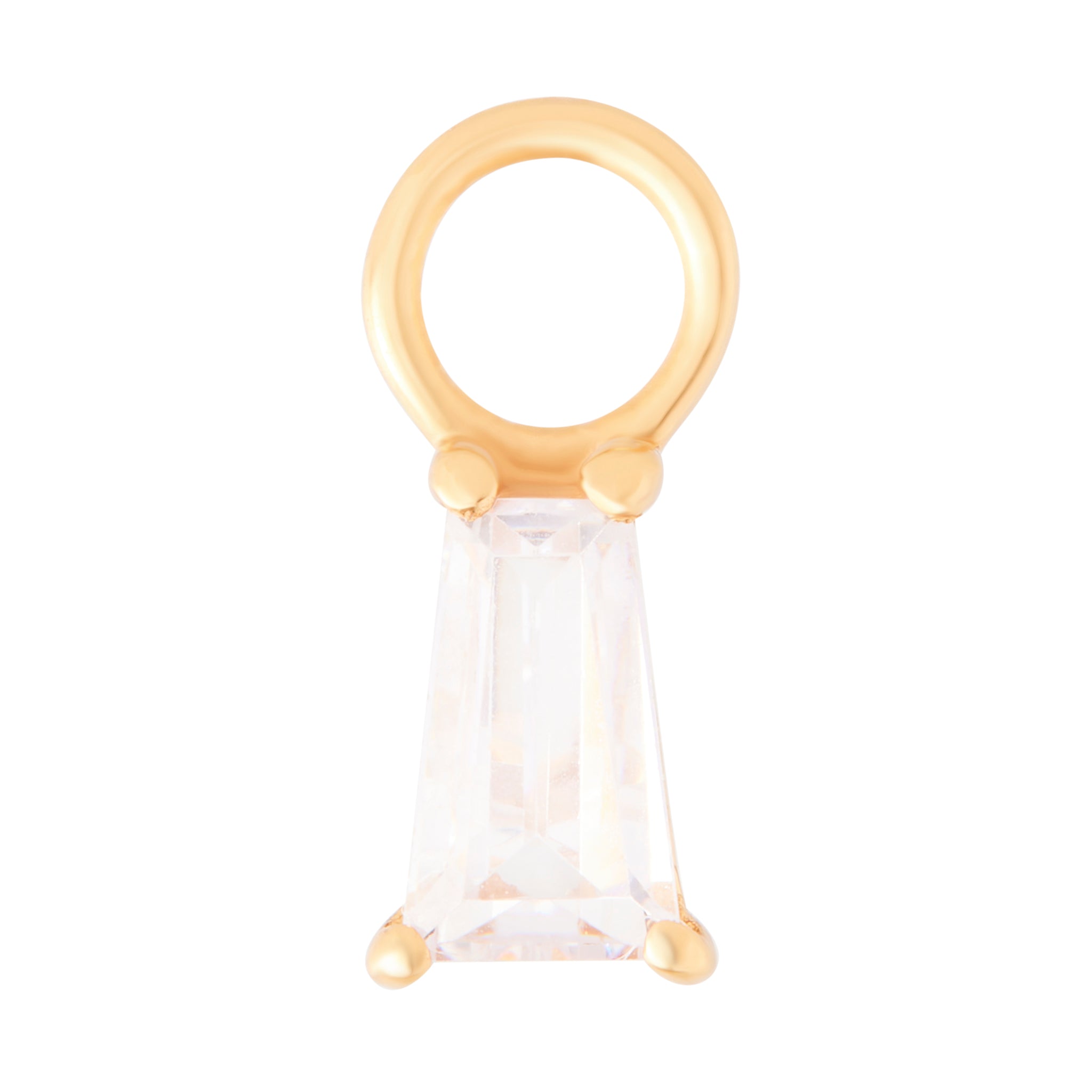 Tapered Baguette Charm - Gold