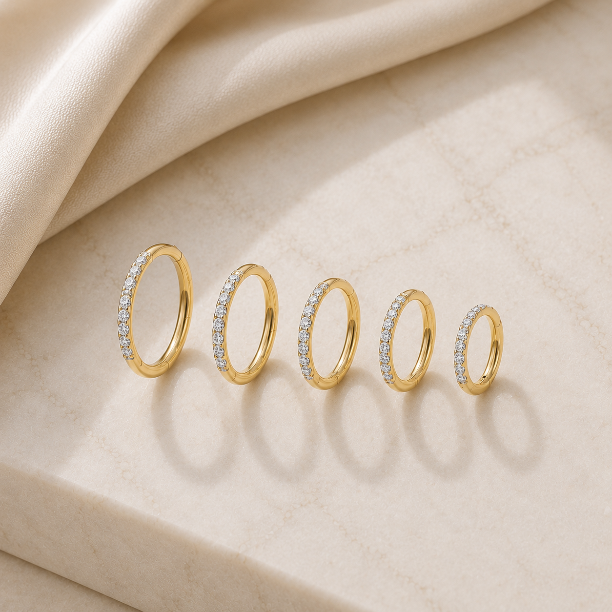 Sparkle Clicker Hoop Gold 6-12MM