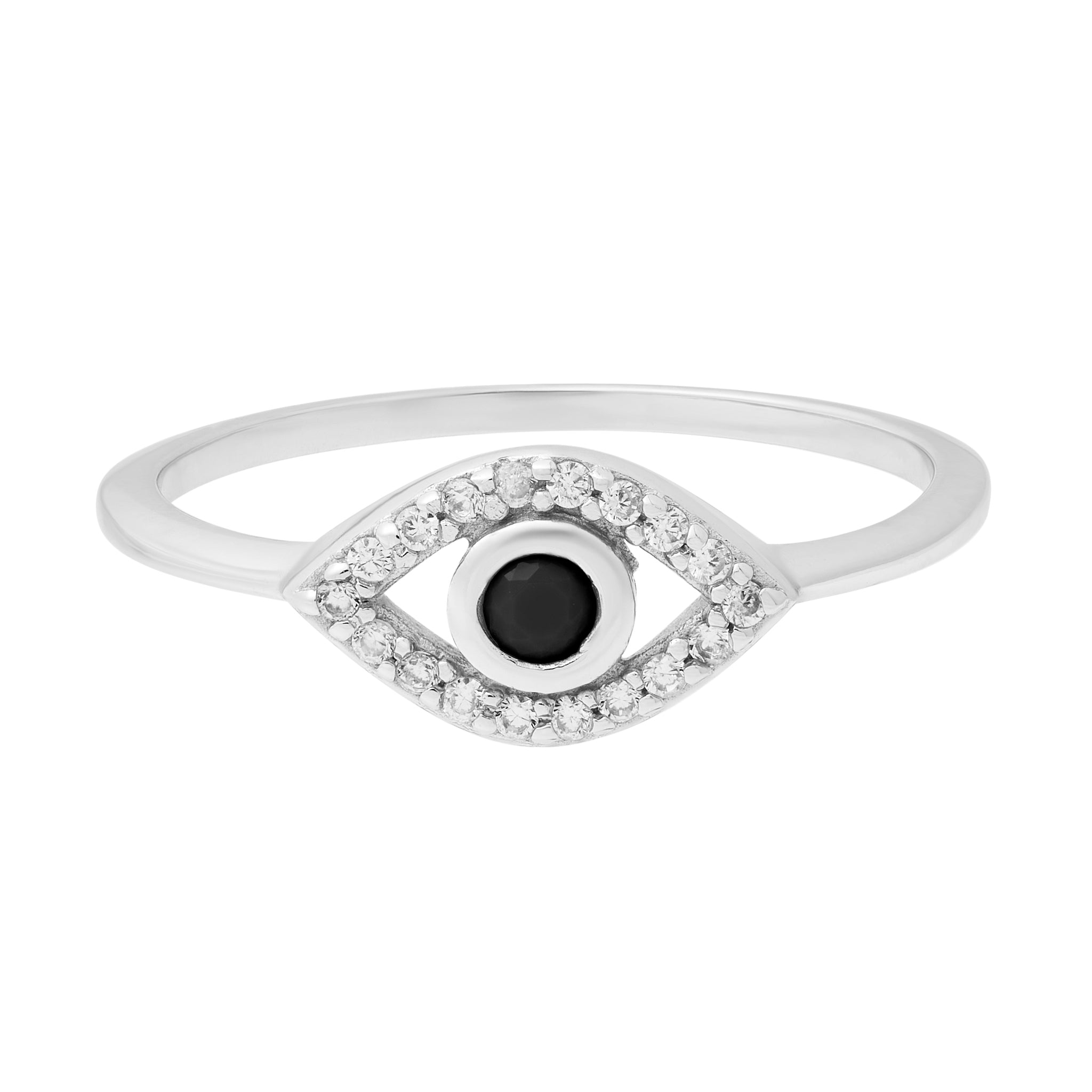 Evil Eye Ring - Silver