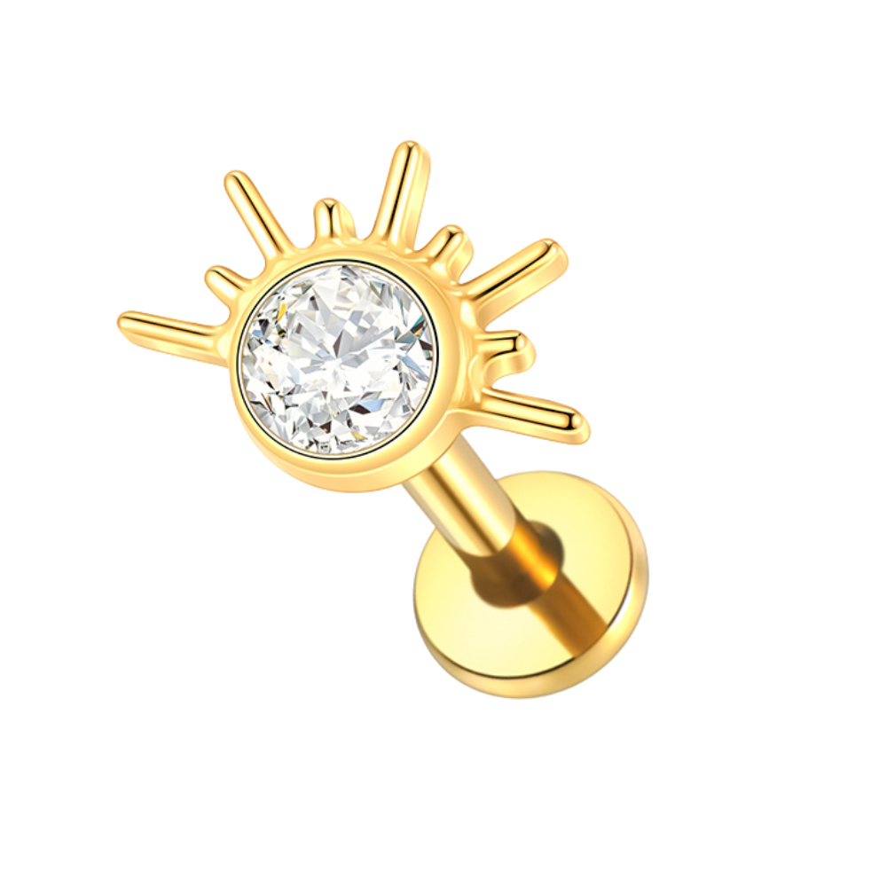 Solace Flat Back Labret Stud Gold