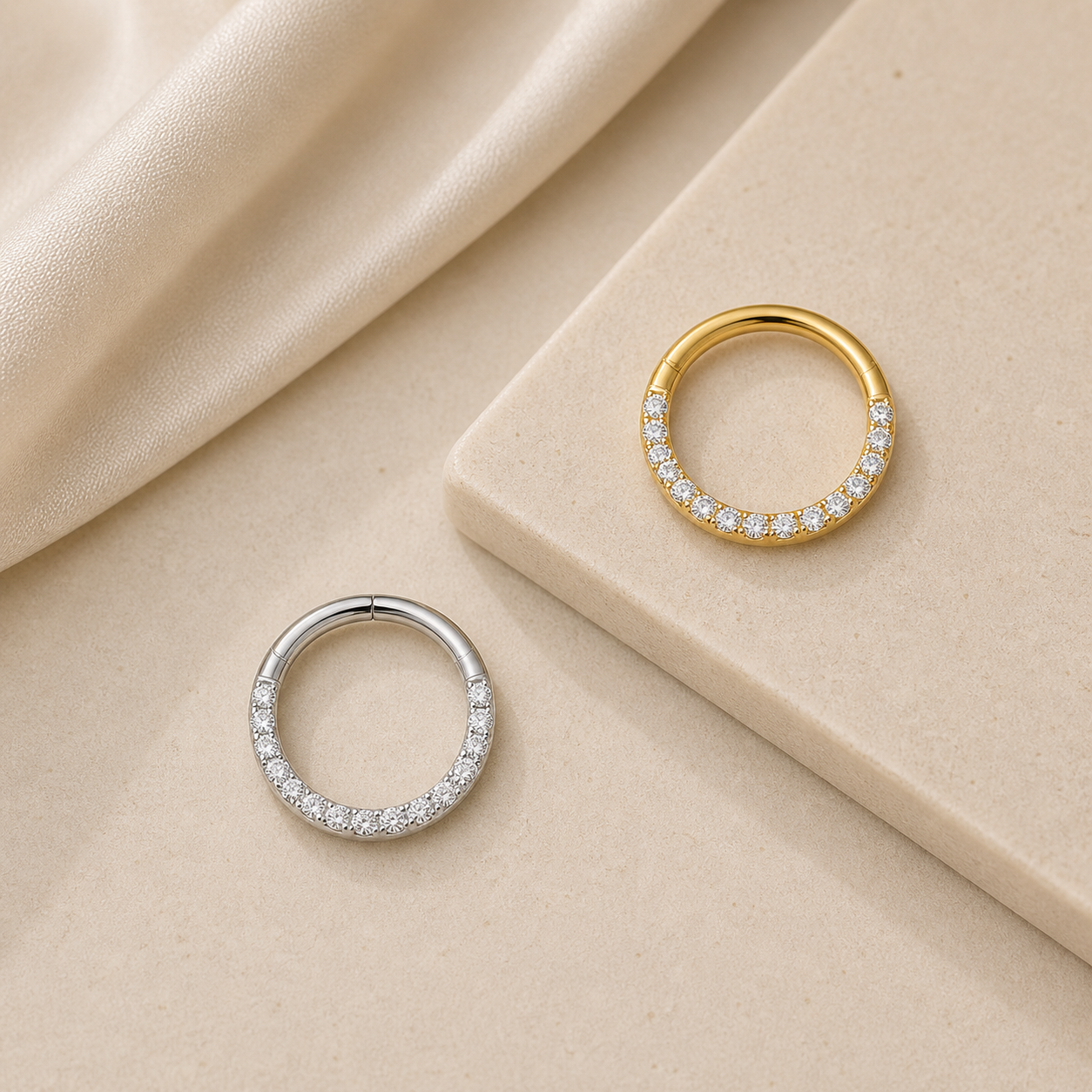 Crystal Clicker Gold 8mm