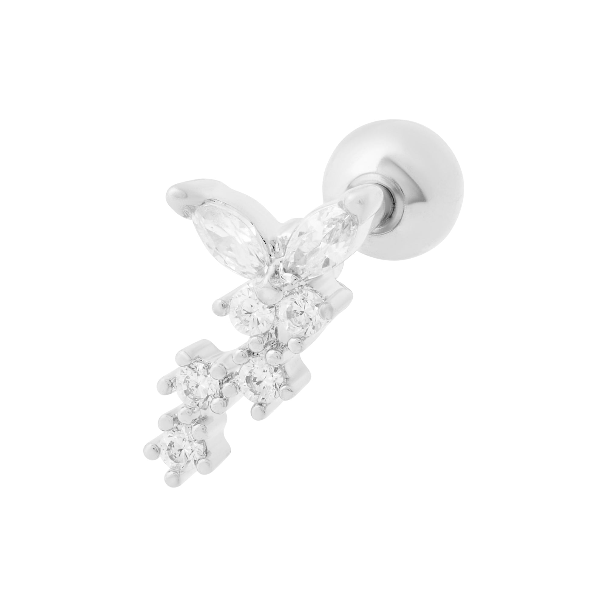 Collection Climber Barbell Stud Silver