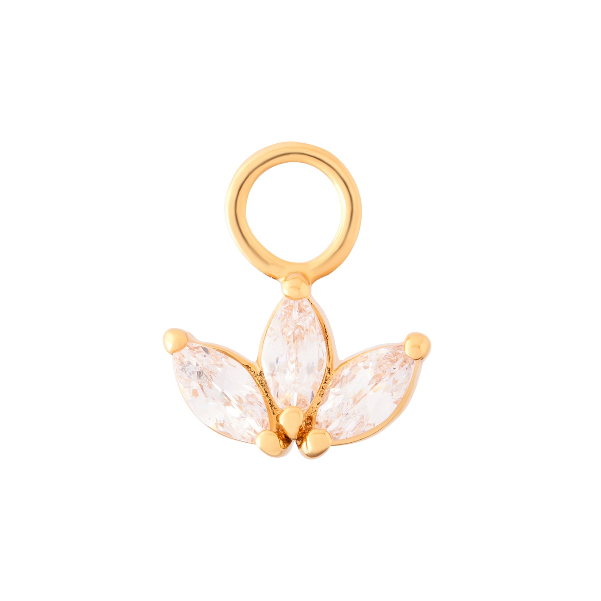 Marquise Fan Charm - Gold
