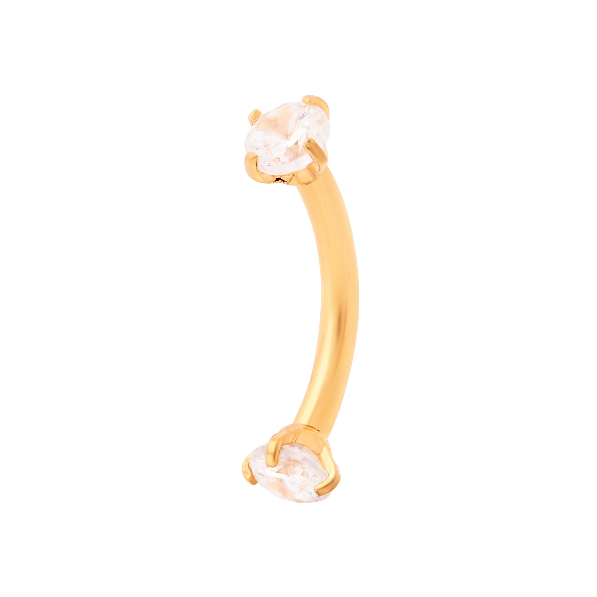 Sparkle Curved Barbell Gold