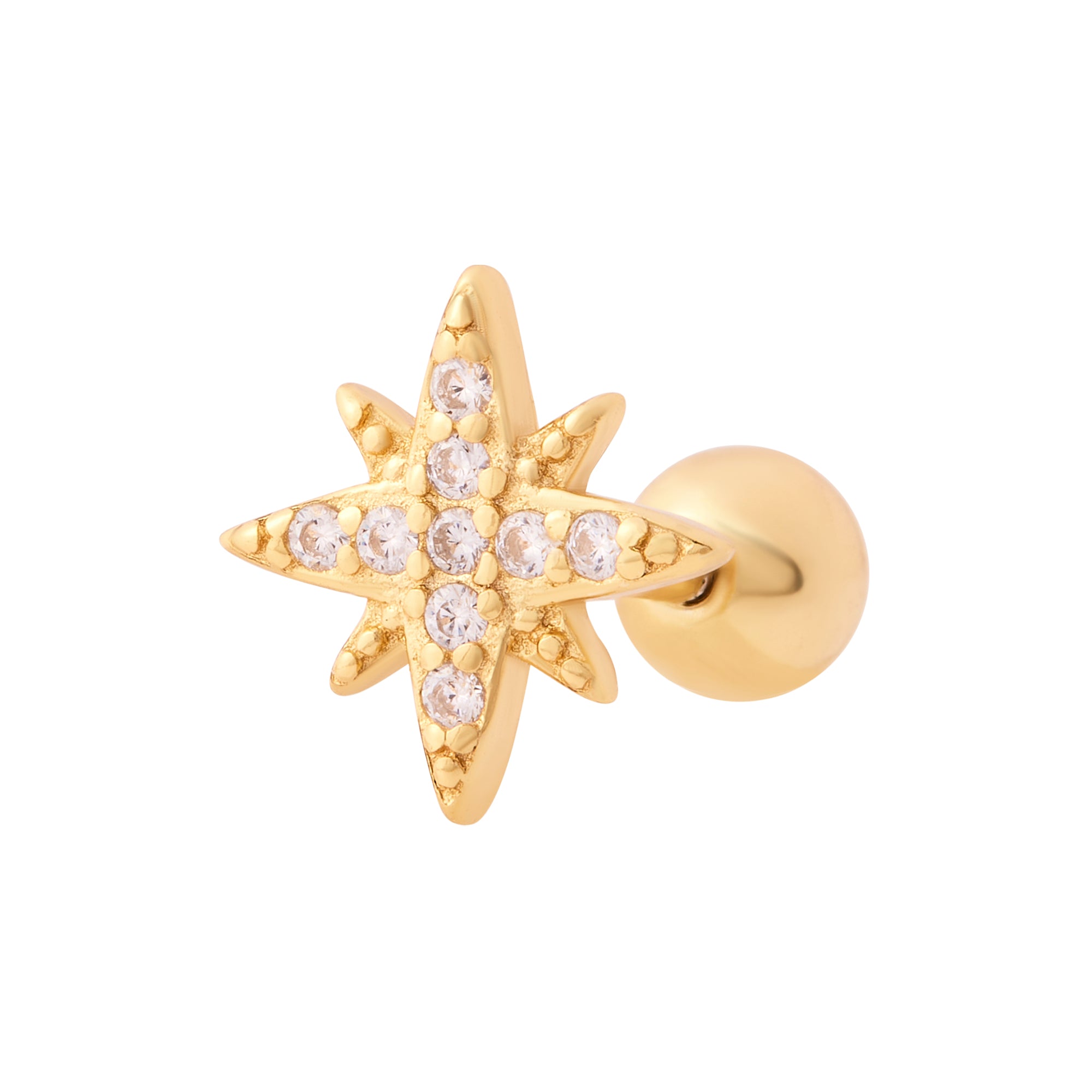 Star Barbell Stud in Gold