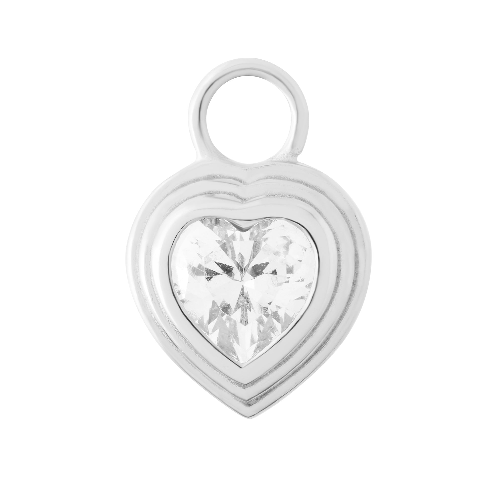 Vintage Heart Charm - Silver