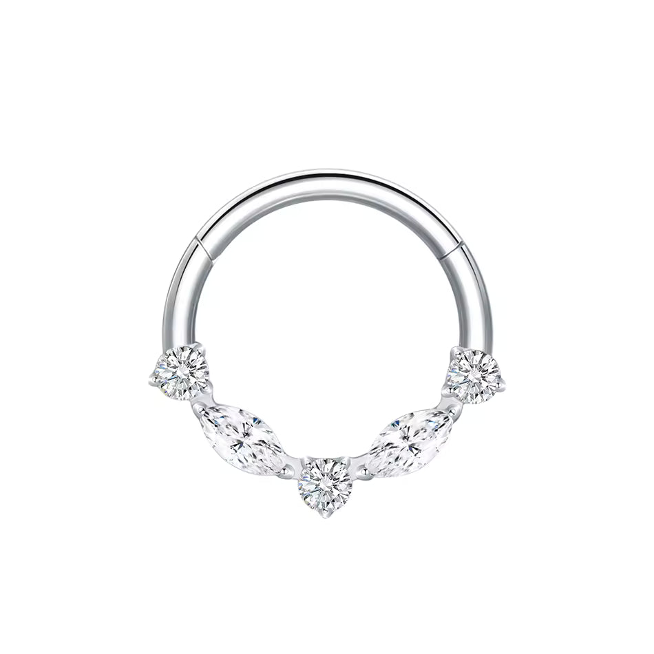 Lustre Sparkle Cartilage Hoop Silver 8-10mm