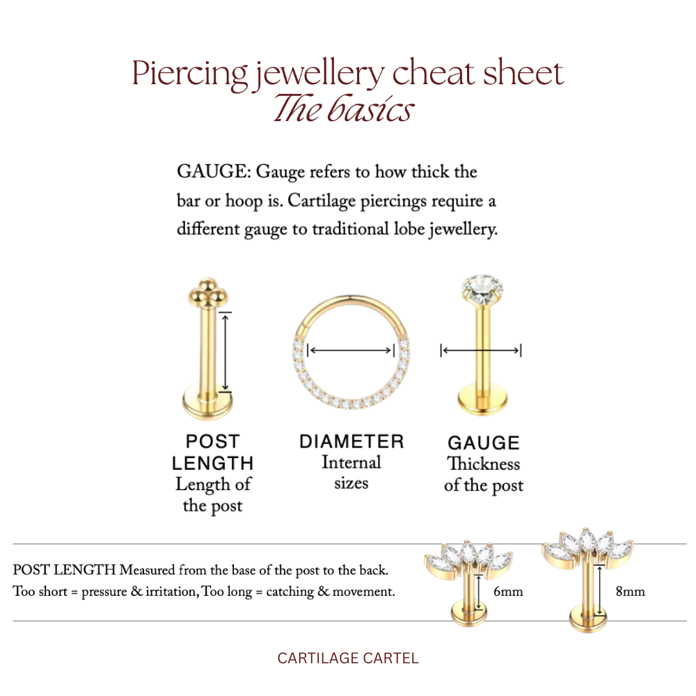Solace Flat Back Labret Stud Gold