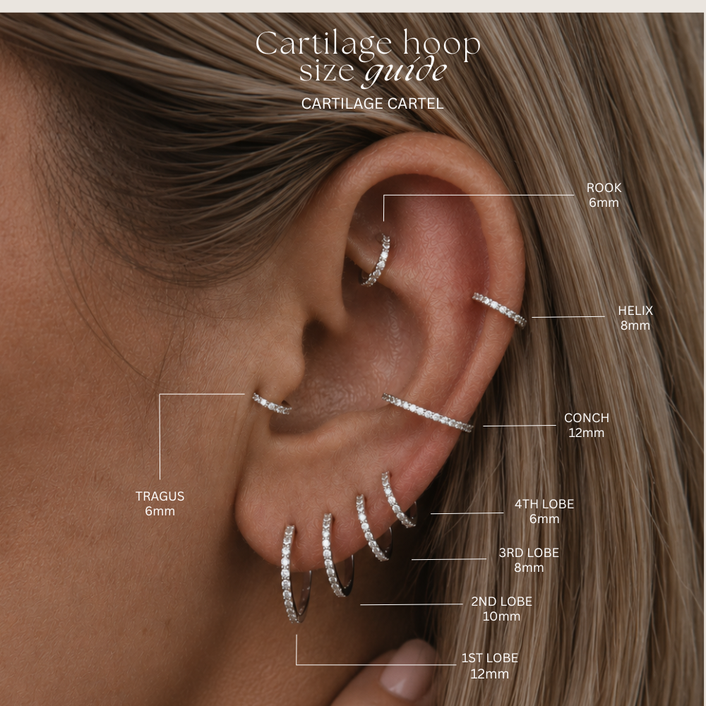 Sparkle Clicker Hoop Silver 6-12MM