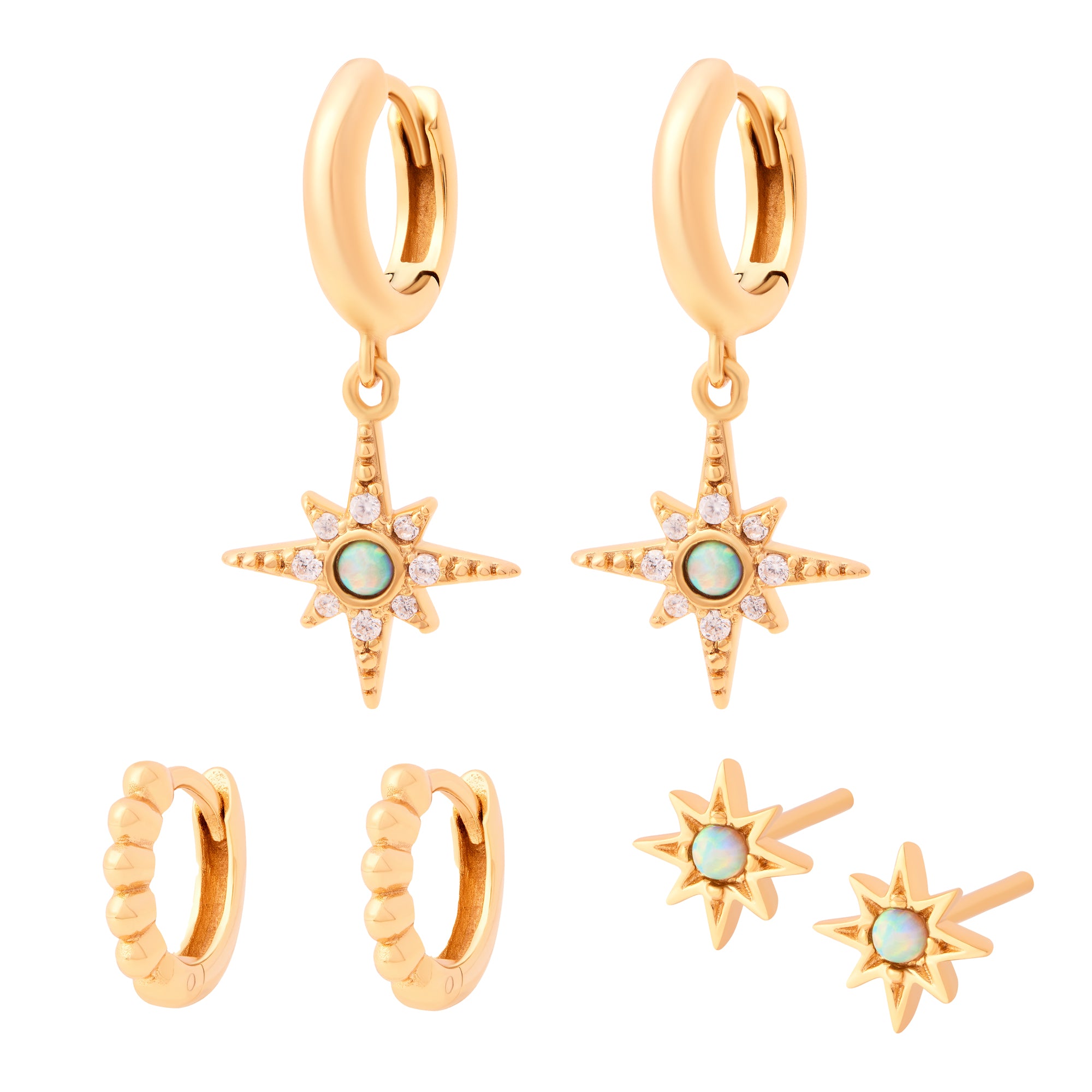 Opal Moon Stacking Set Gold