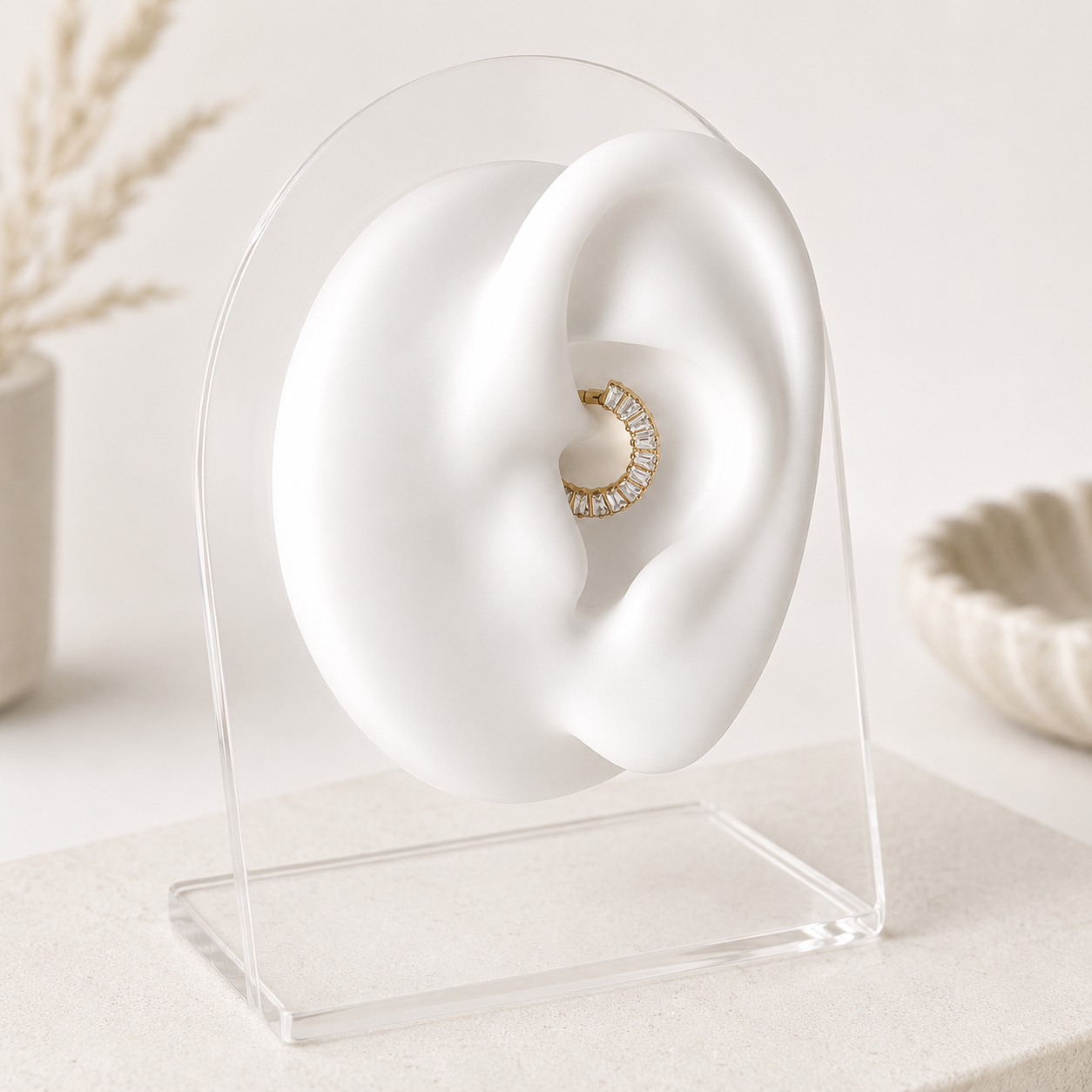 Tapered Baguette Clicker Hoop Gold 8-10mm