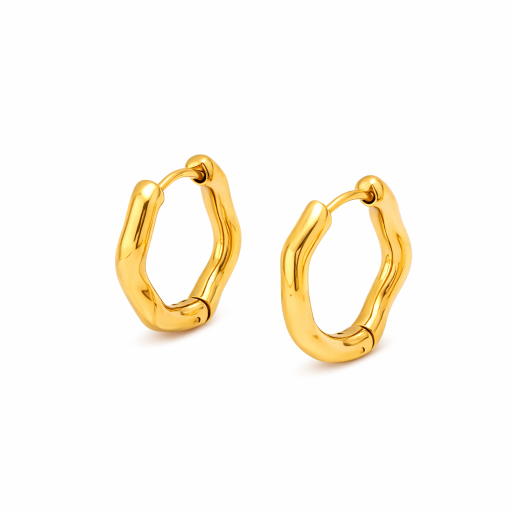 Wave Hoops Gold