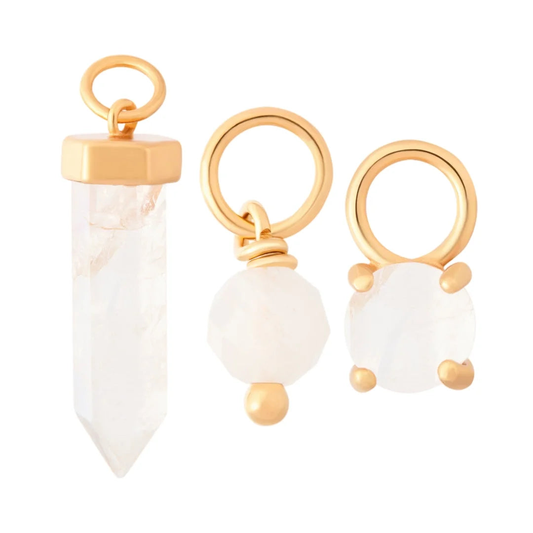 Moonstone Charm Bundle - Gold