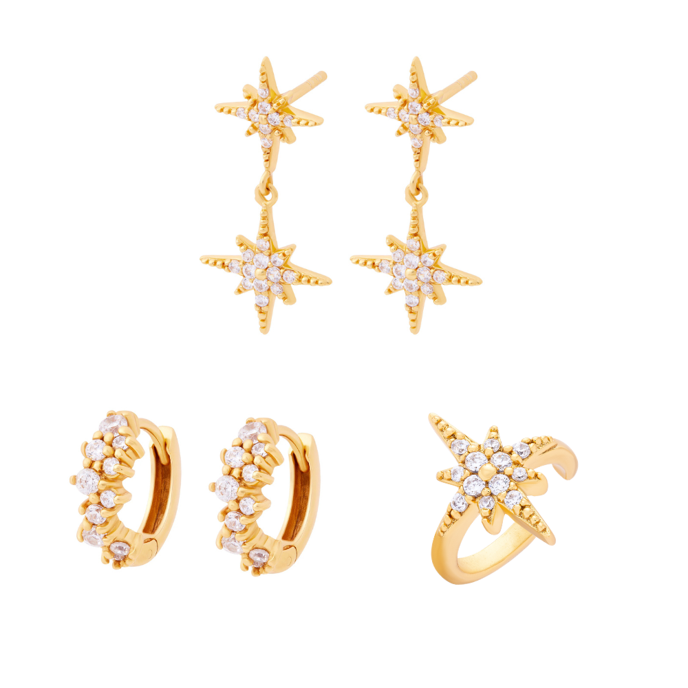 Starburst Luxe Stacking Set Gold