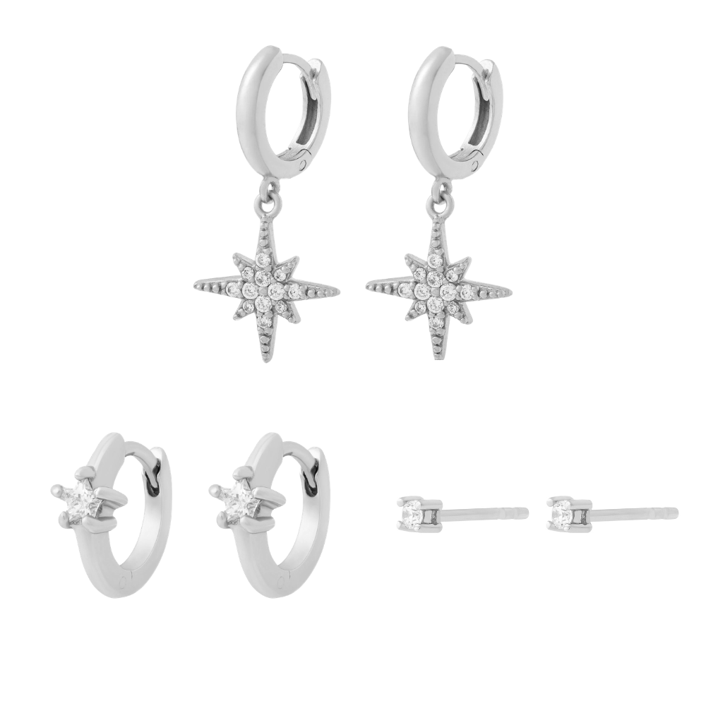 Starburst Stacking Set Silver