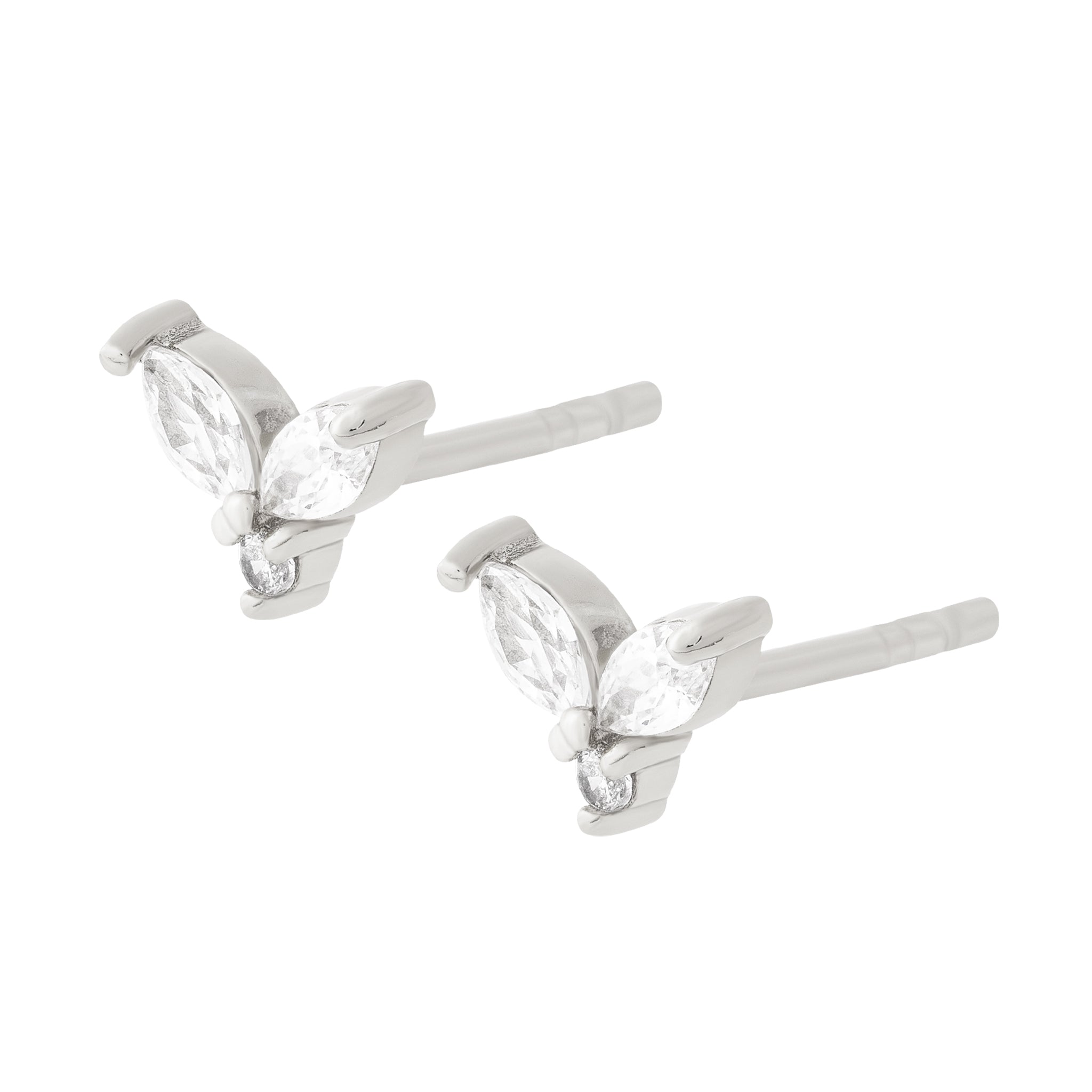 Marquise Cluster Stud Silver