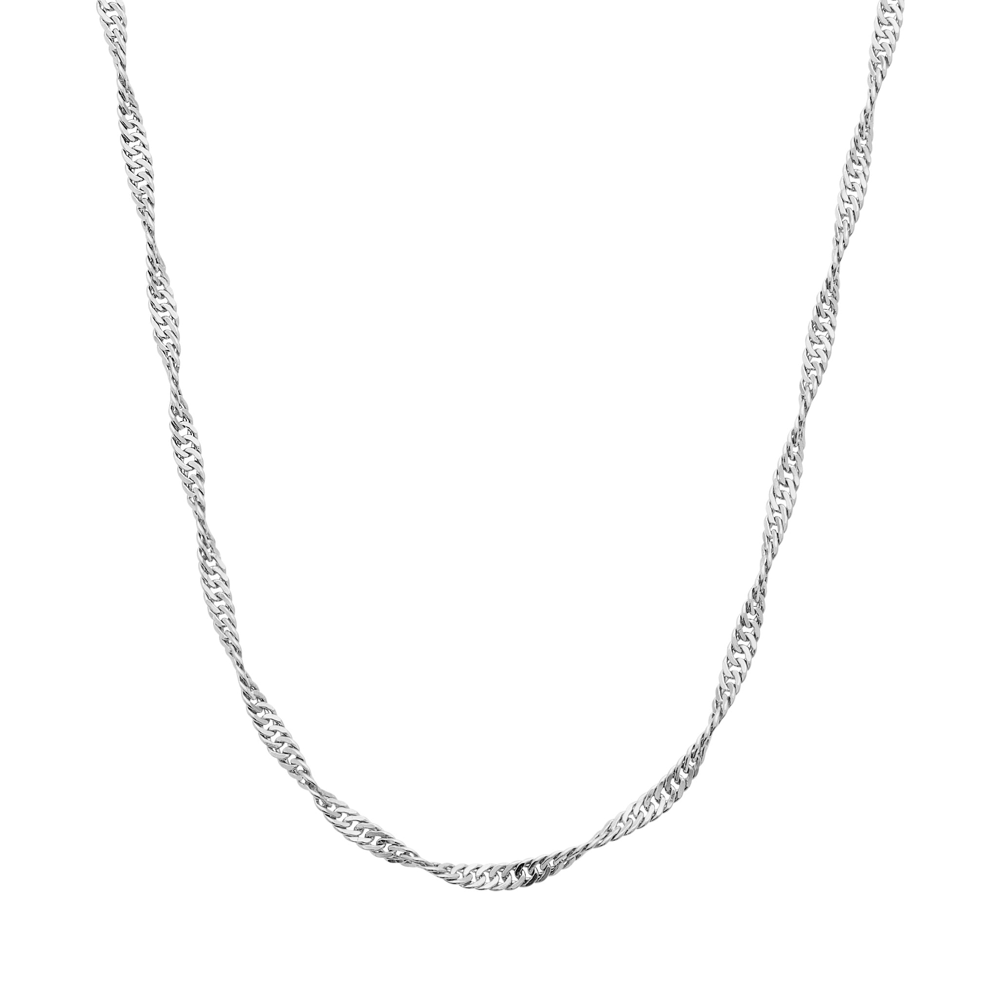 Singapore Twist Chain Necklace Silver