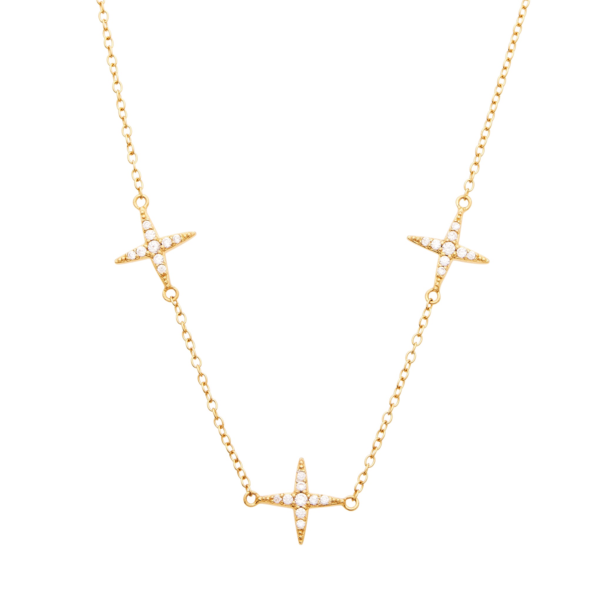 North Star Choker Necklace Gold