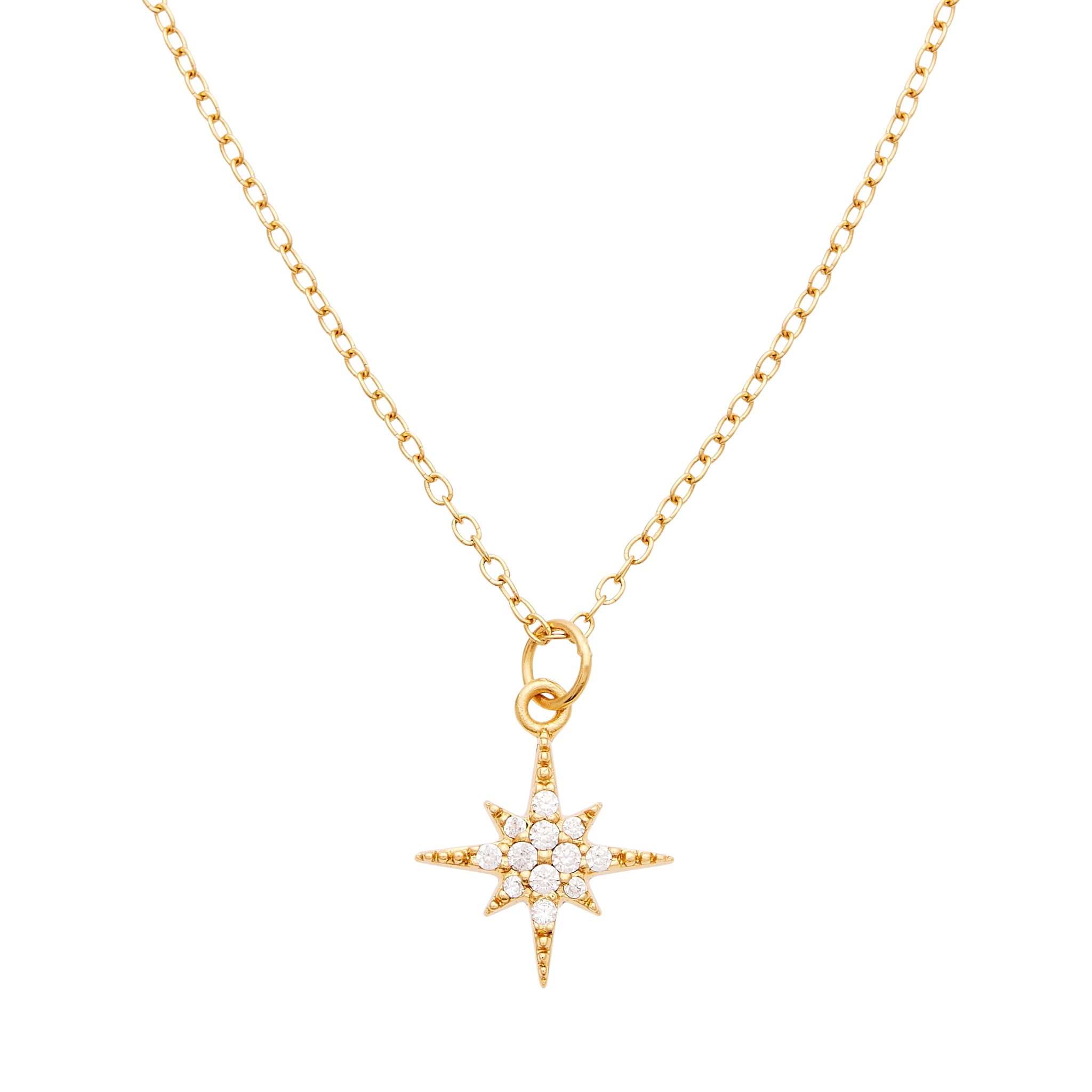 Starburst Pendant Necklace Gold