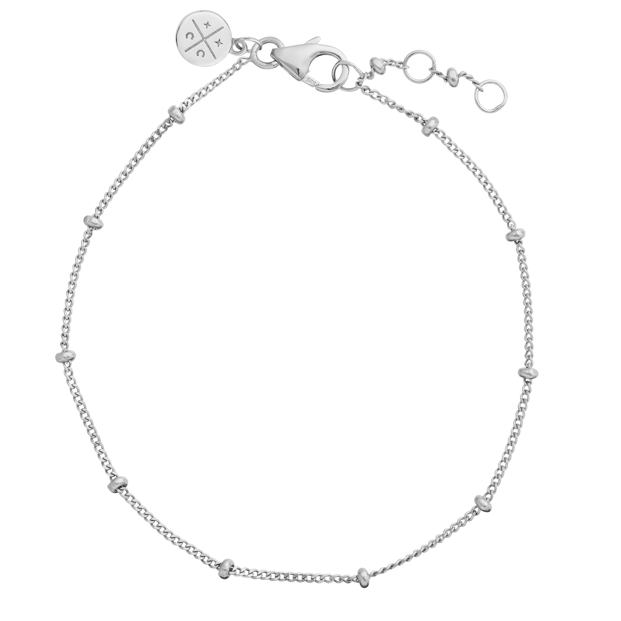 Satellite Bobble Chain Bracelet Silver