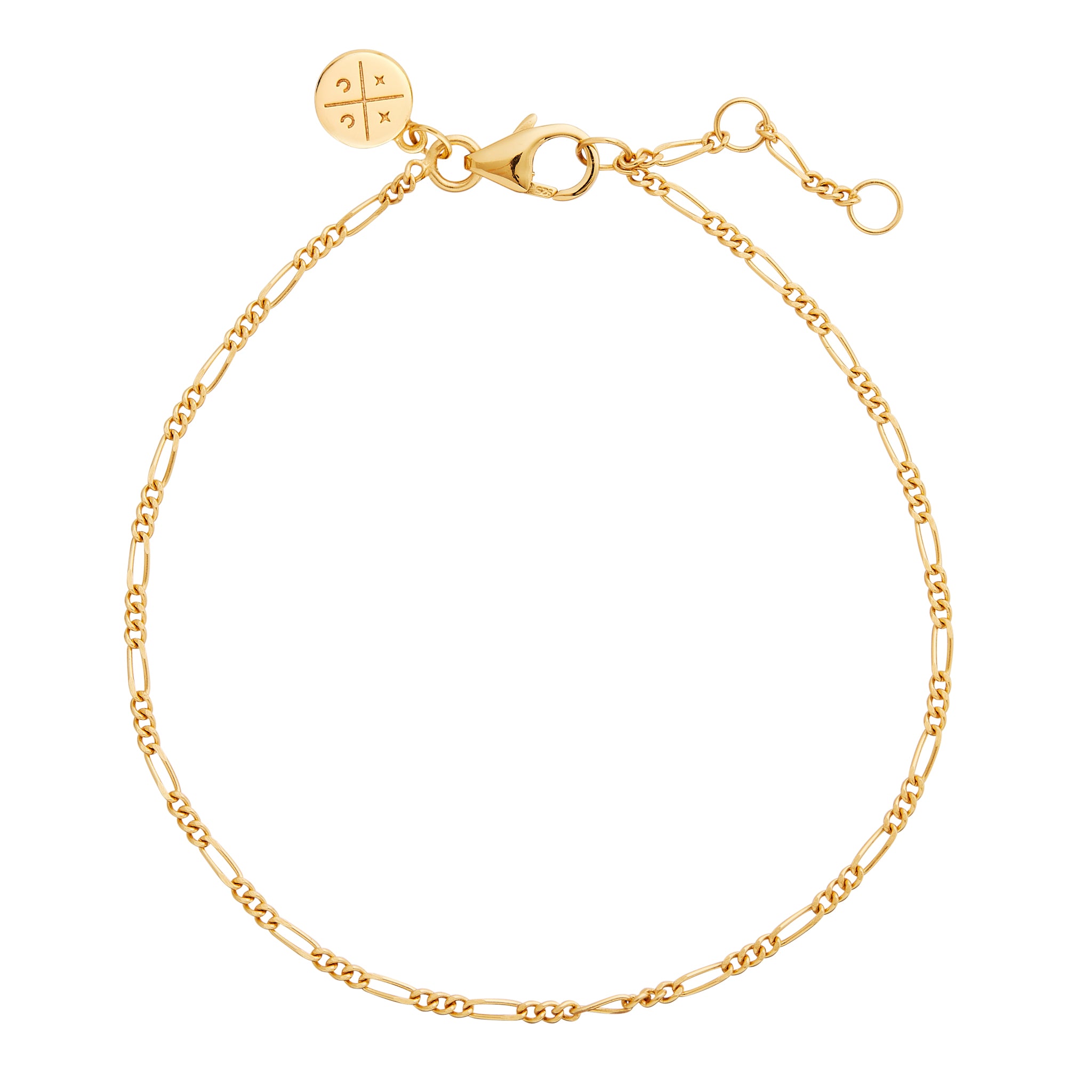 Figaro Chain Bracelet Gold