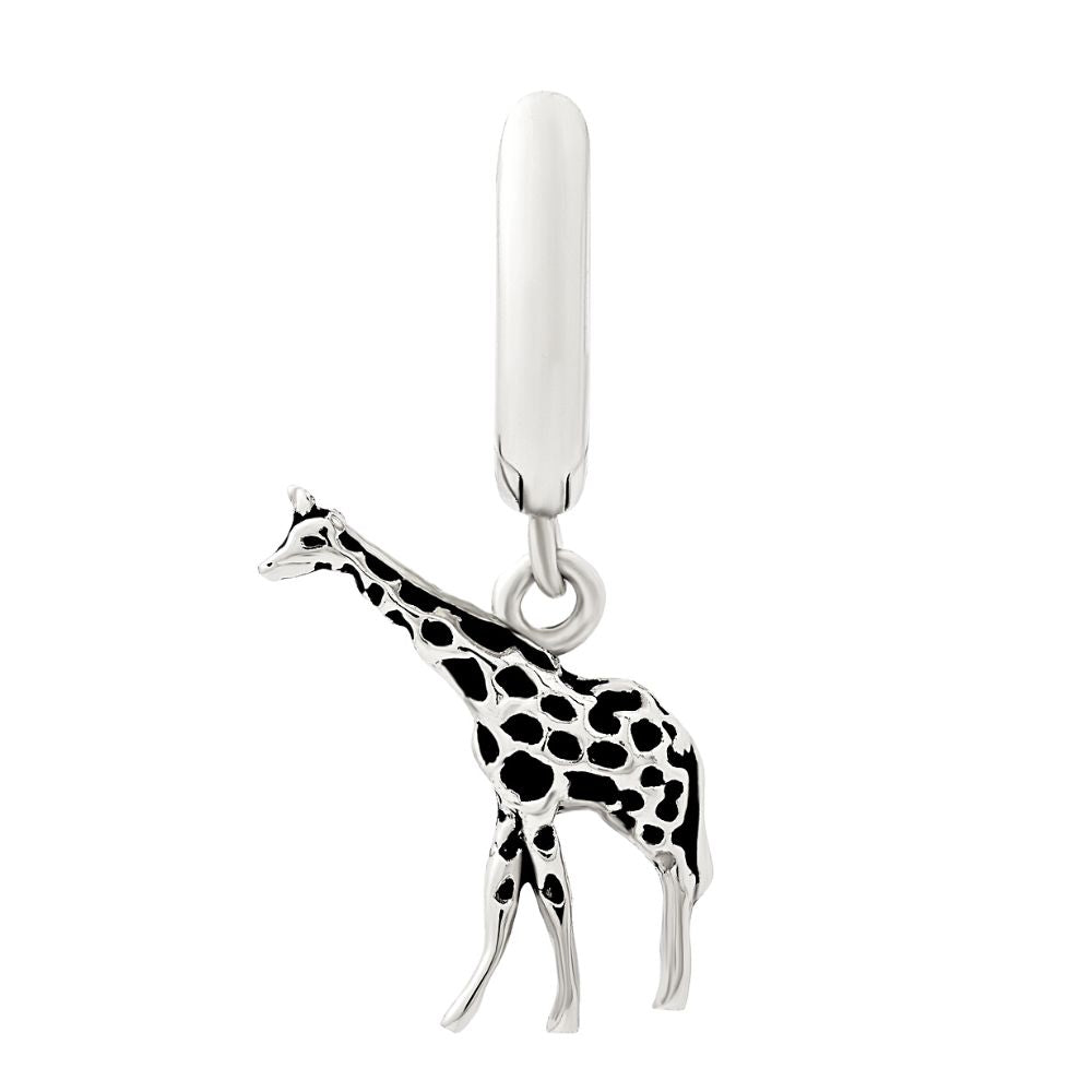 Giraffe Huggie Earrings Silver